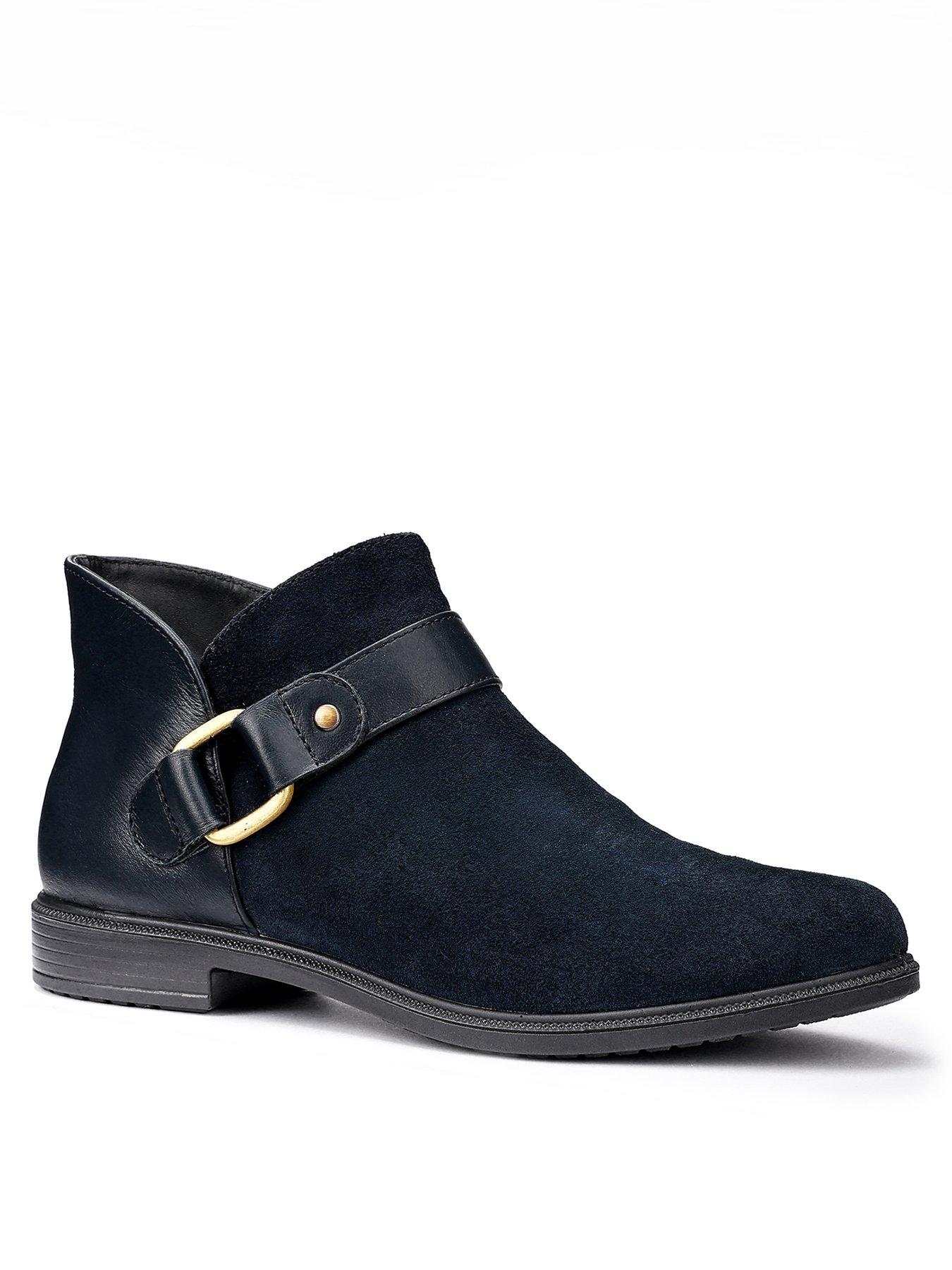 Image 2 of 4 of Hotter Linton Leather Ankle Boot - Navy