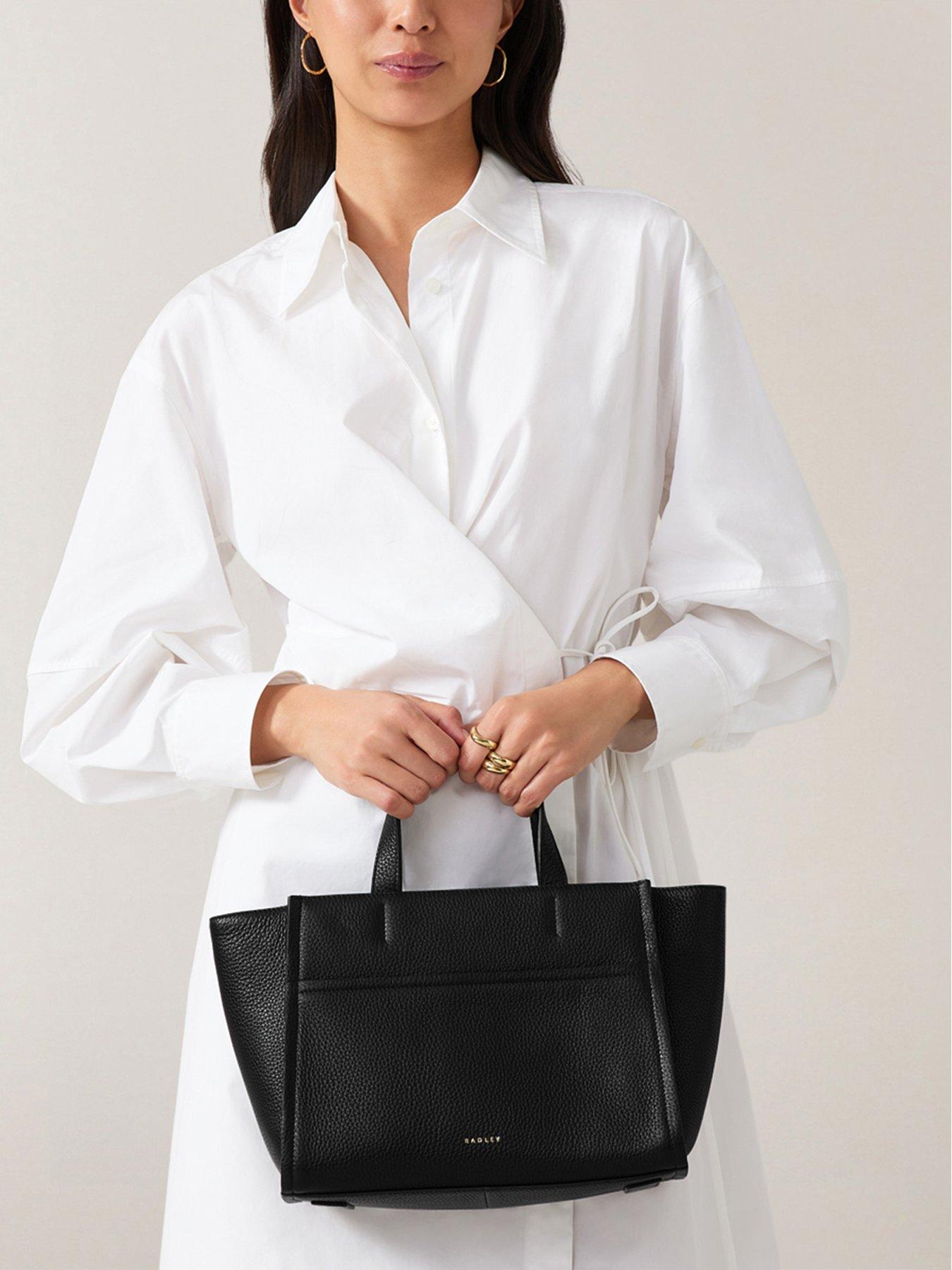 Radley Oak Street Medium Ziptop Leather Grab Bag - Black