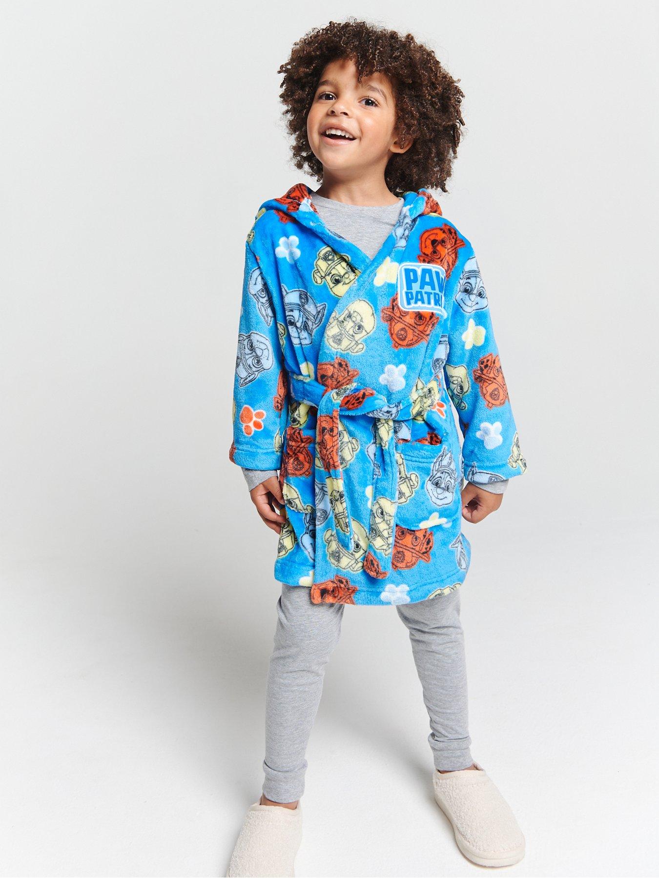 Brand Threads Boys Paw Patrol Robe - Blue