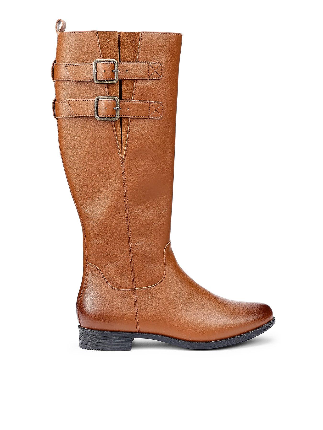 Image 1 of 4 of Hotter Bamburgh Calf Boot - Tan