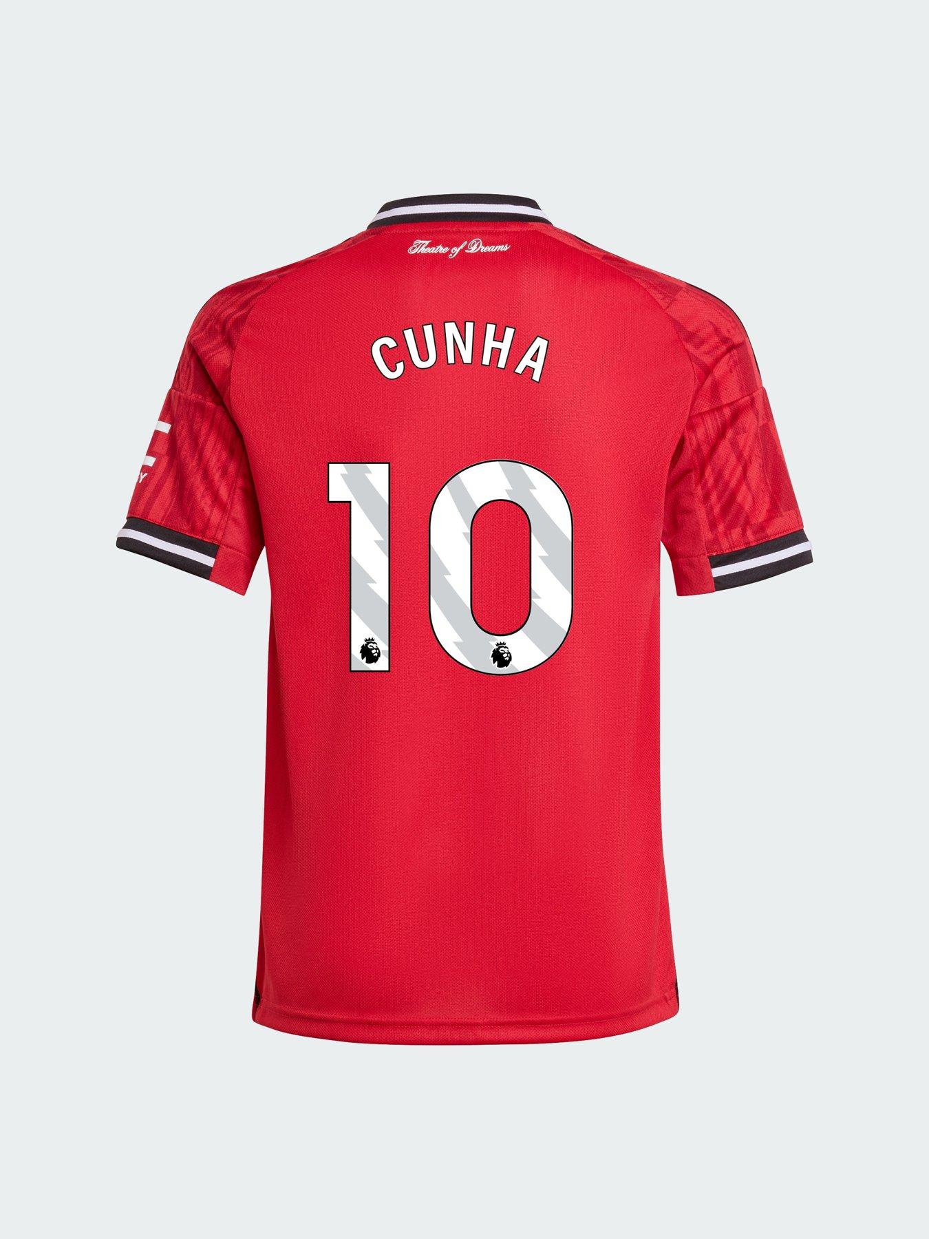 adidas Personalised Manchester United Junior 25/26 Home Stadium Replica Shirt - Red