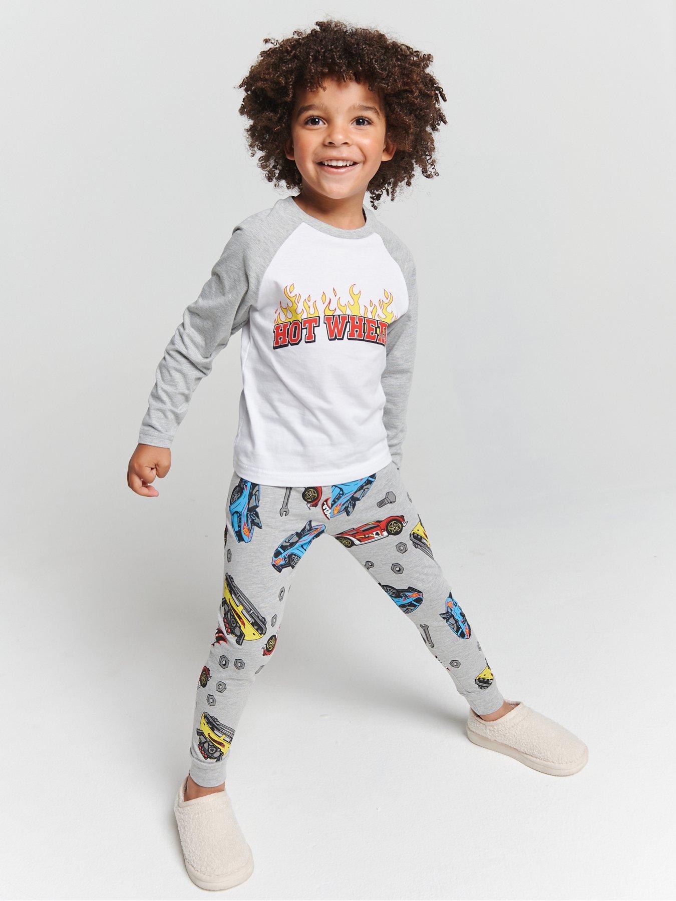 Brand Threads Hot Wheels Boys Long Sleeve Pyjama Set - Multi