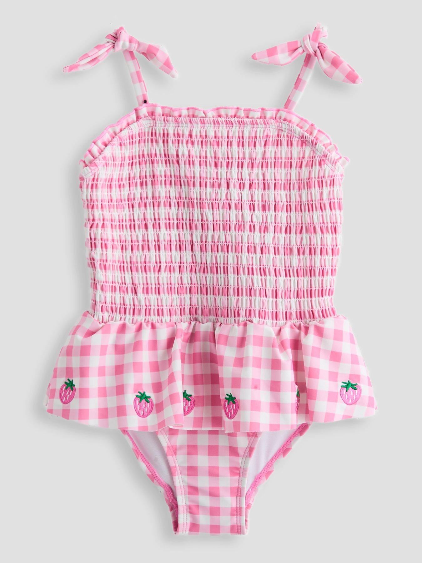 The Very Collection Toddler Girl Strawberry Swimsuit - Pink