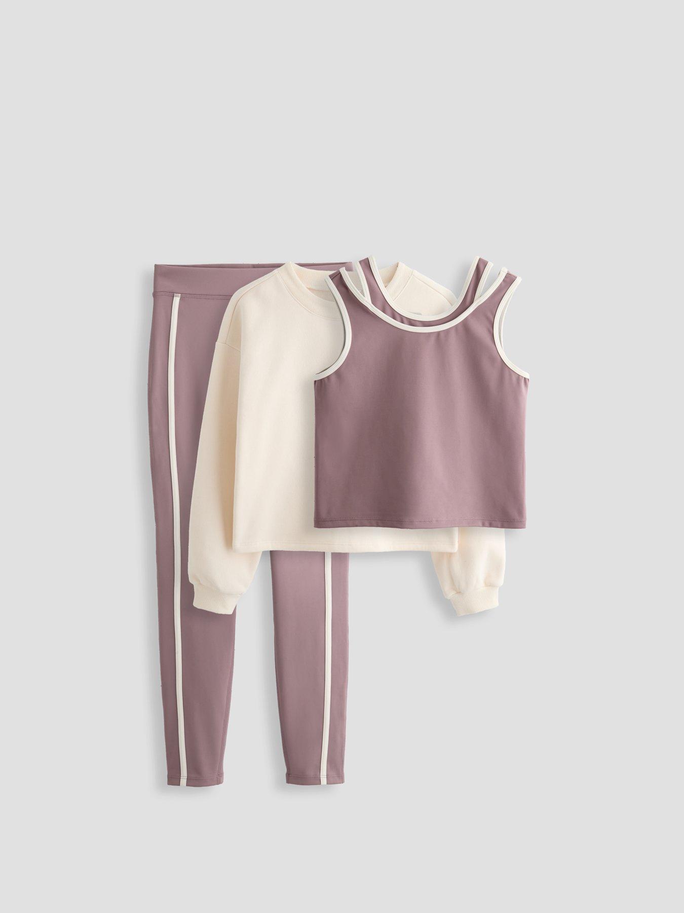 The Very Collection Girls 3 Piece Sportswear Hoody Set - Beige