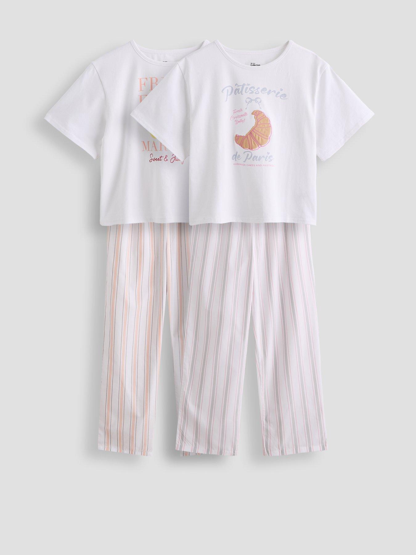 Image 1 of 5 of The Very Collection 2 Pack Brunch Club Girls Pyjama