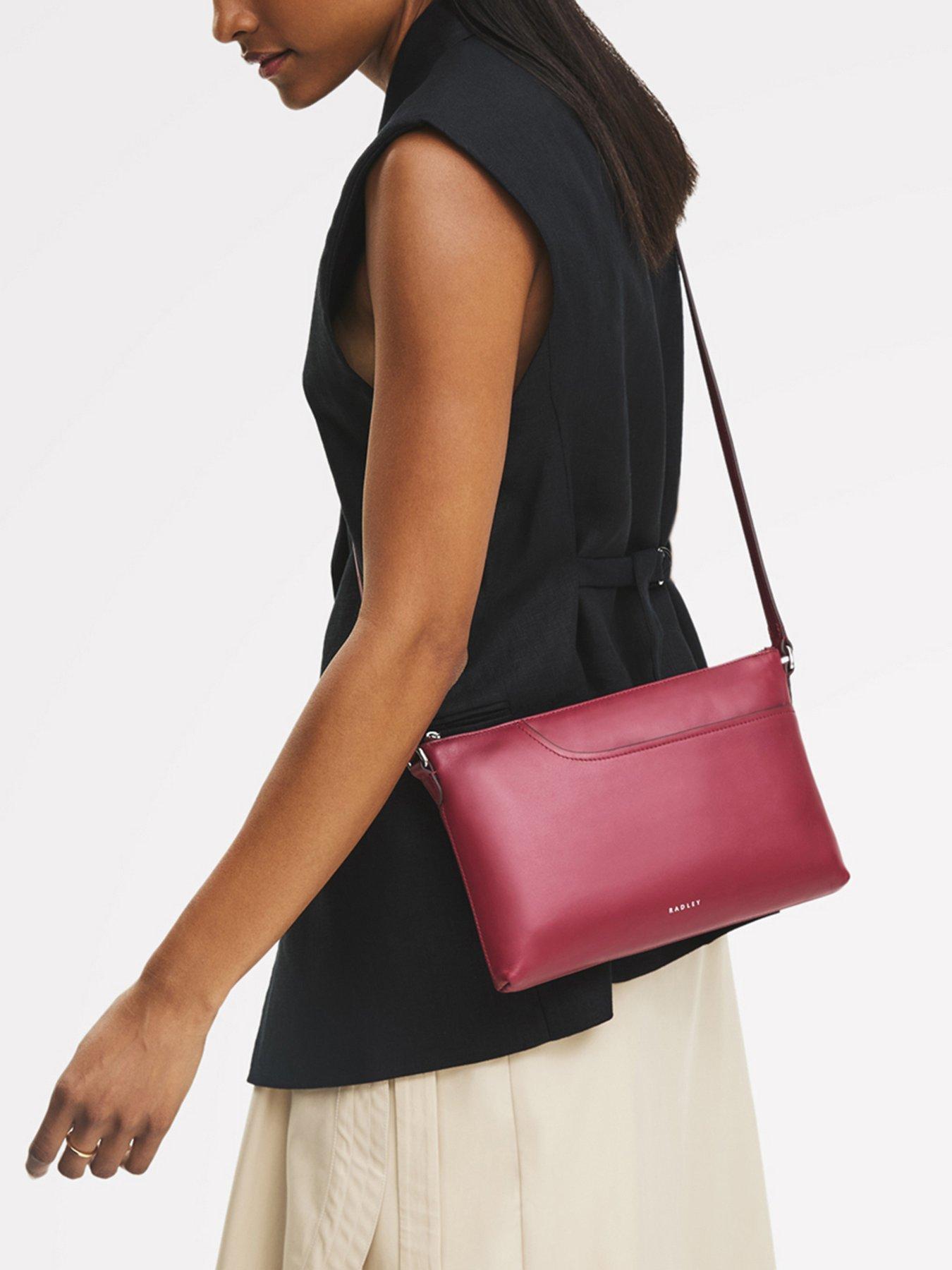 Radley Pockets Medium Leather Ziptop Crossbody Bag - Red