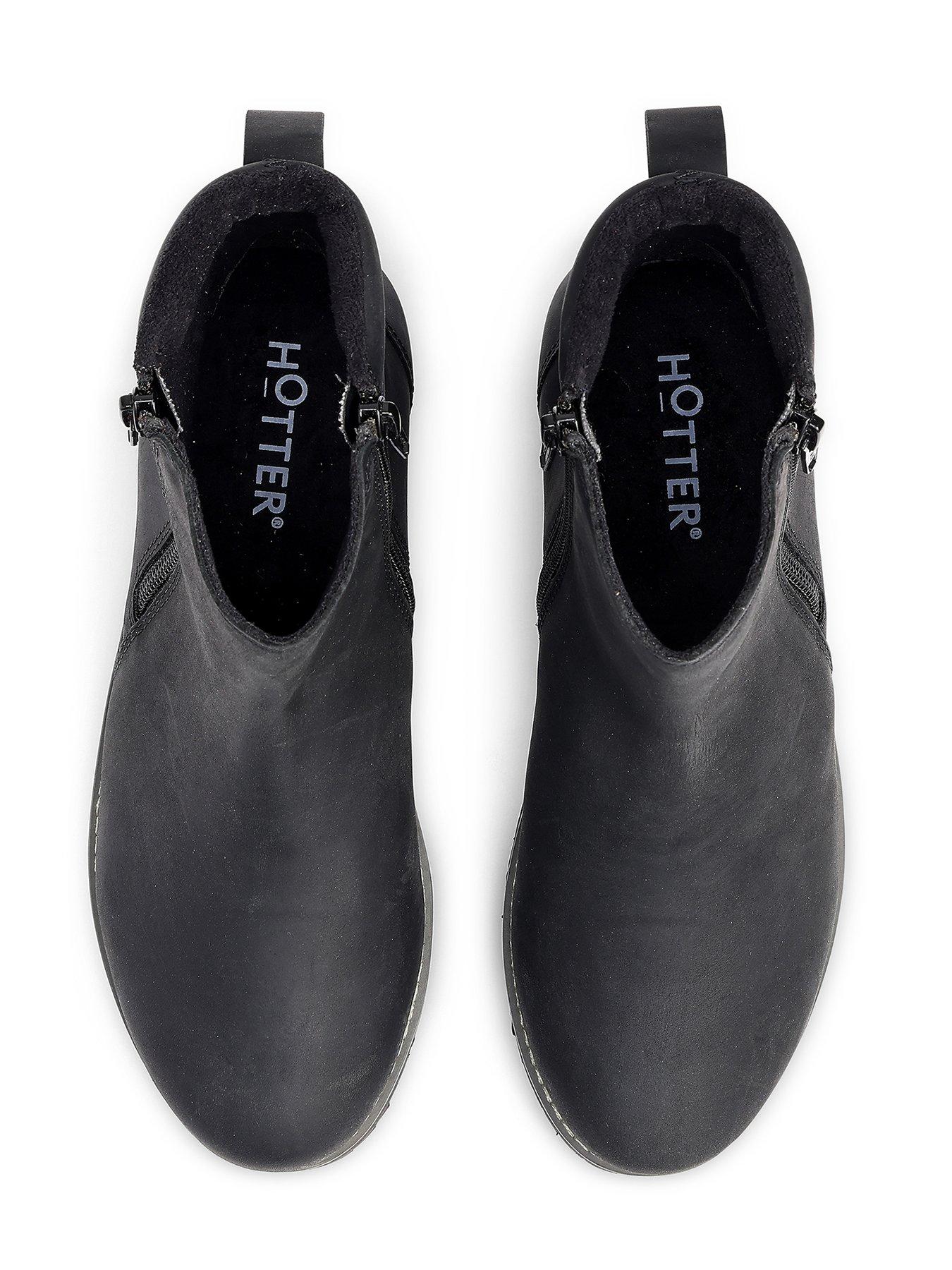Image 4 of 4 of Hotter Carina Flatform Ankle Boot - Black