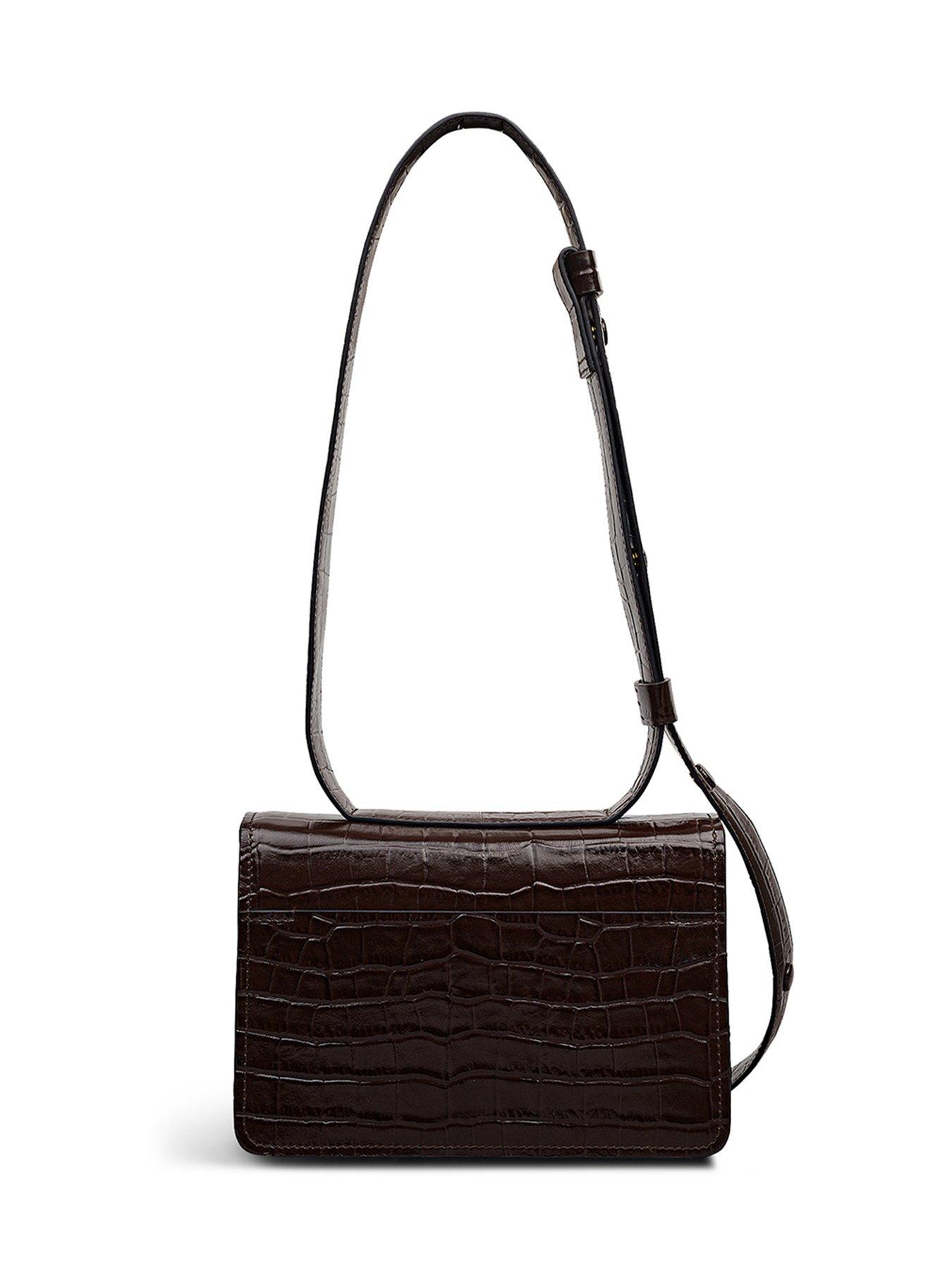 Radley The Belsize Faux Croc Small Flapover Shoulder Bag - Brown | Very
