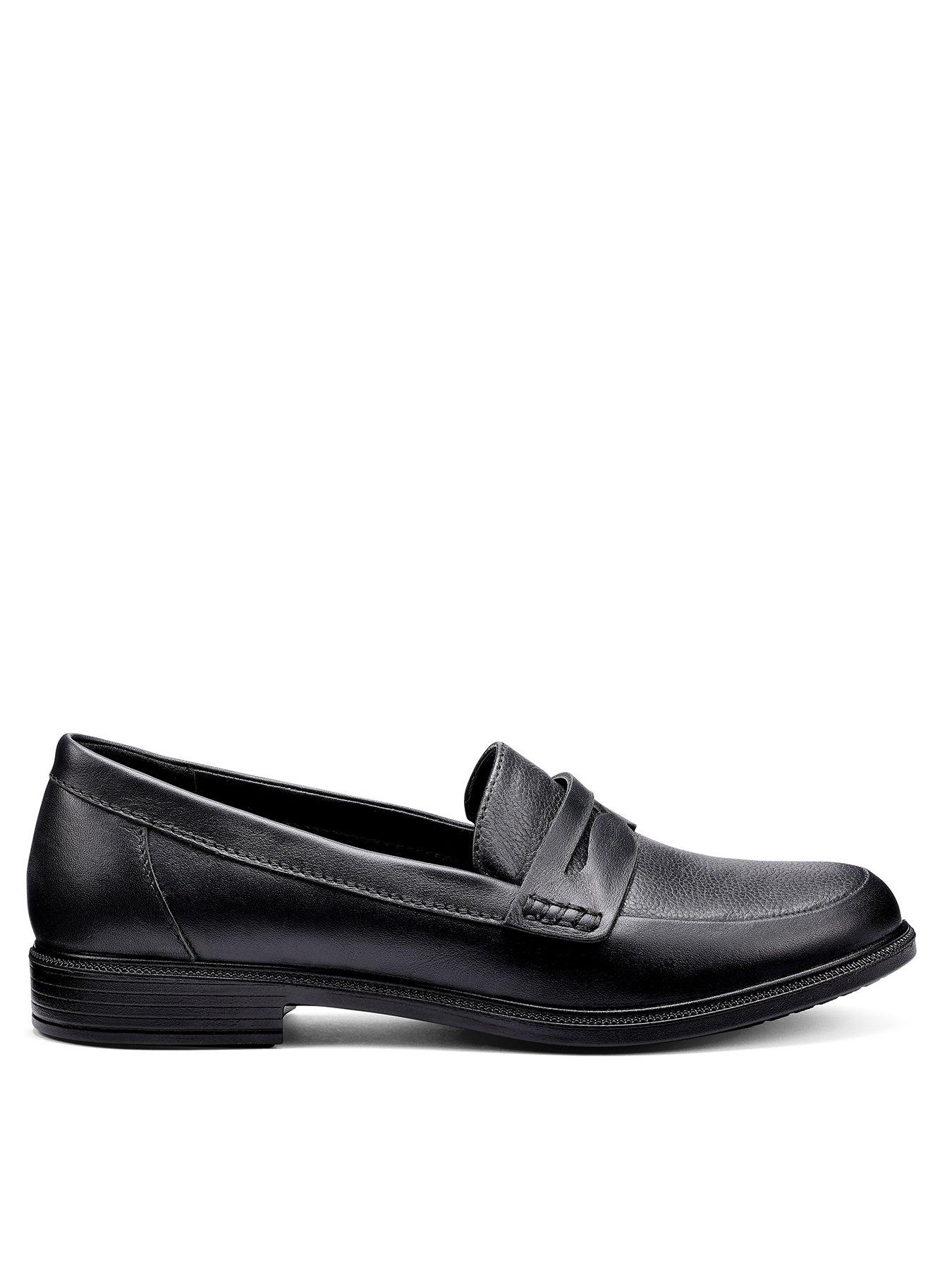 Hotter Dorset Wide Fit Leather Loafer Black Very