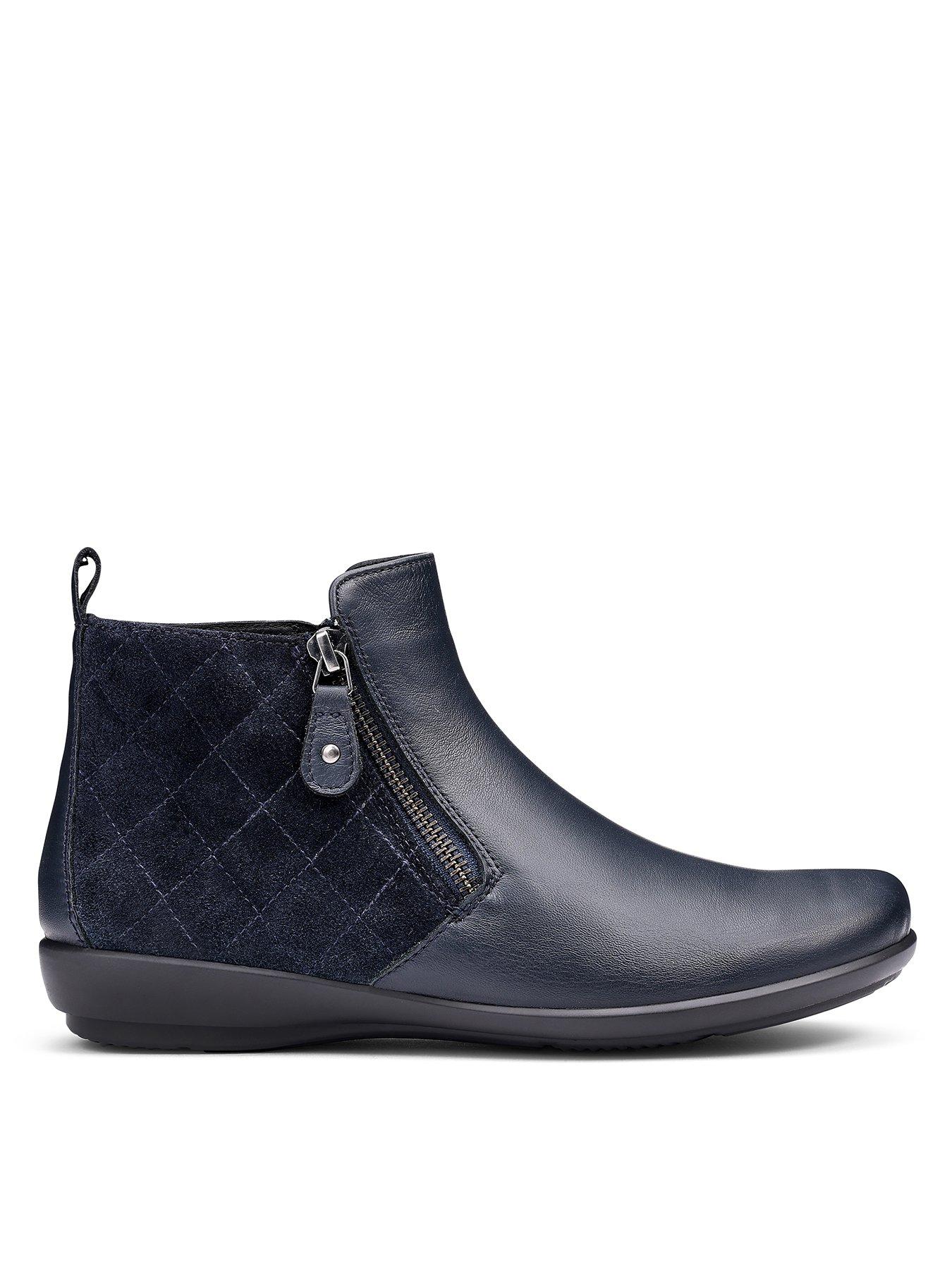 undefined Winchester Leather Zip Ankle Boot - Navy