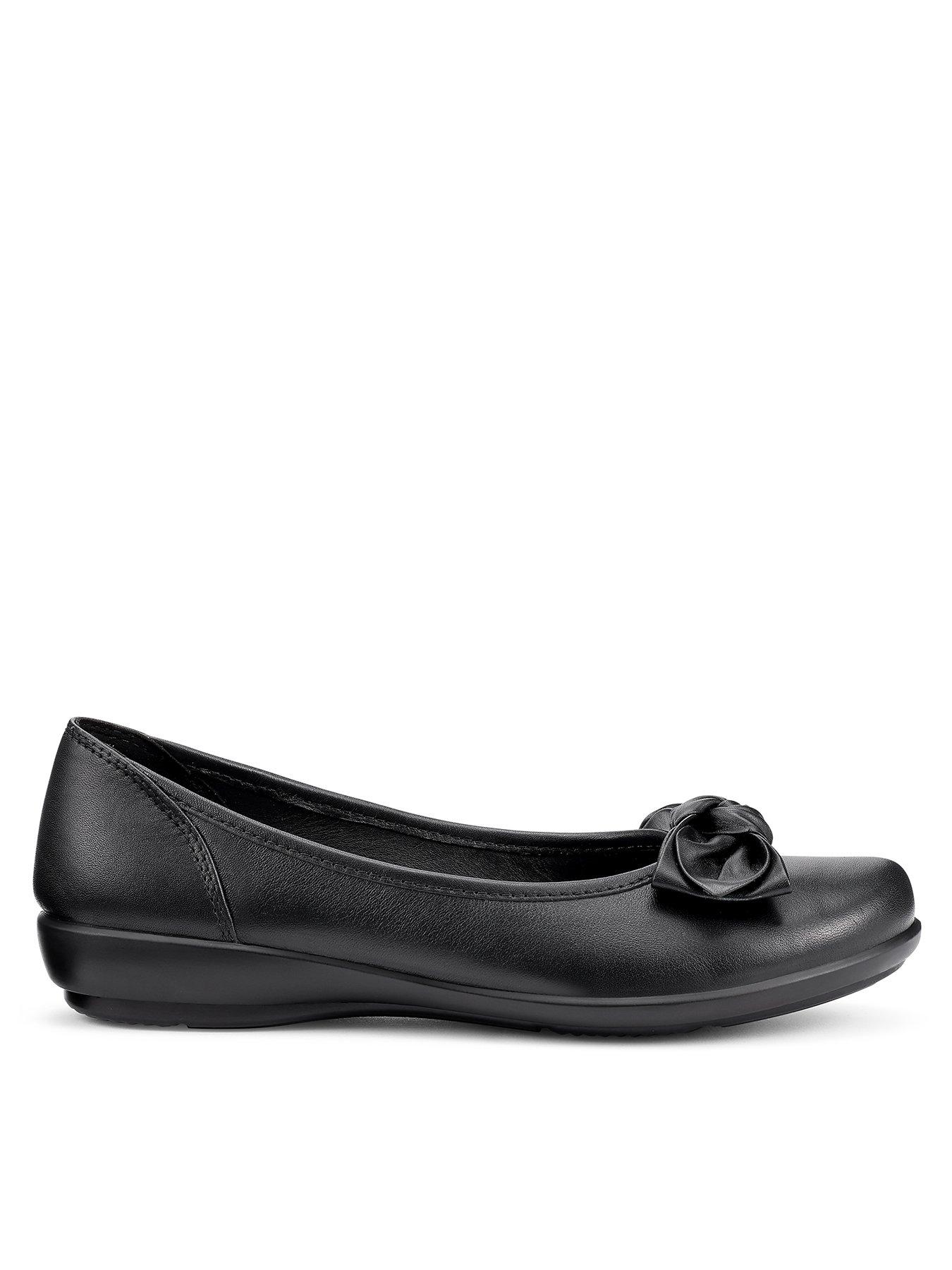 Image 1 of 5 of Hotter Jewel Leather Ballerina Shoe - Black