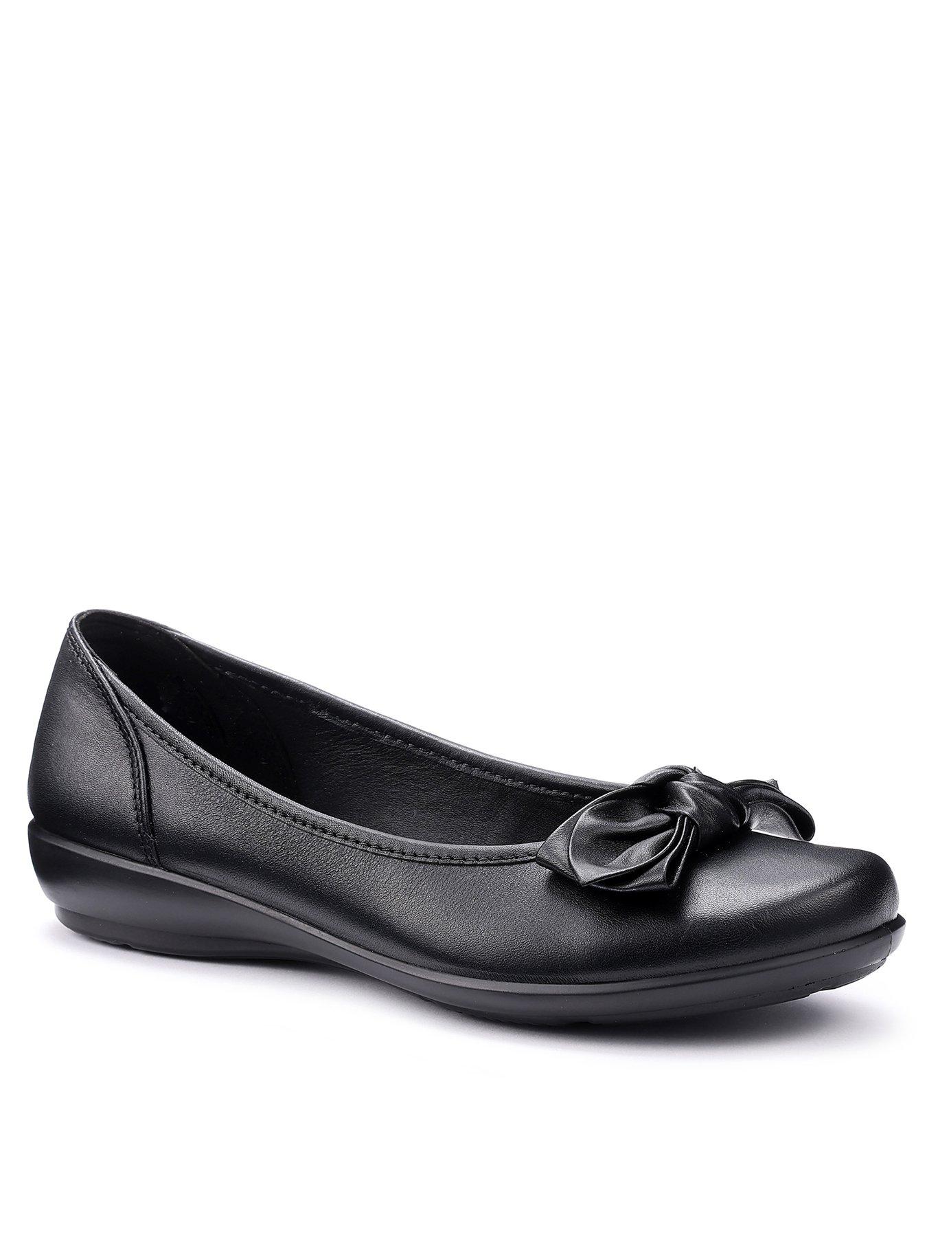 Image 2 of 5 of Hotter Jewel Leather Ballerina Shoe - Black