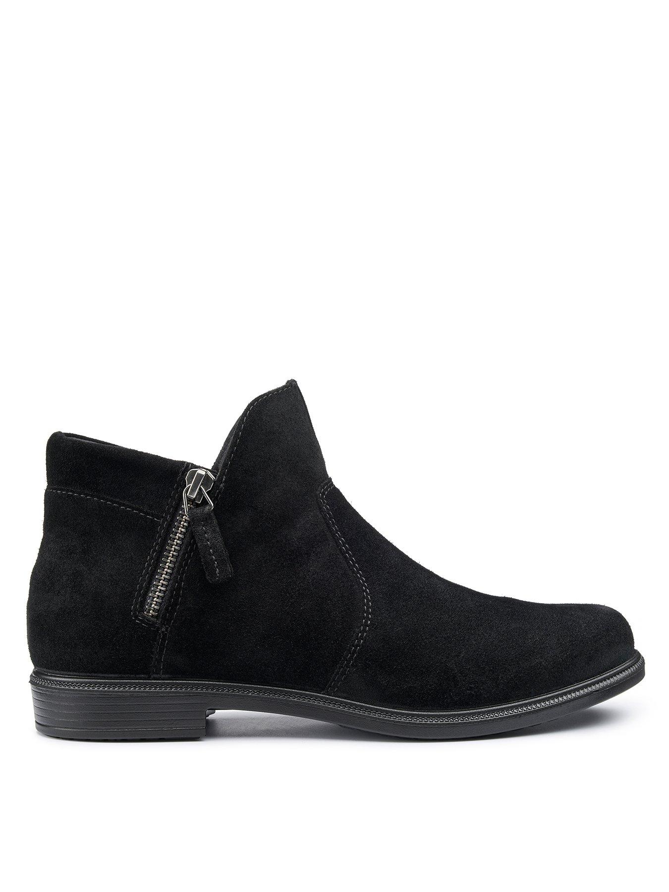 hotter-ludlow-wide-fit-suede-ankle-boot-black