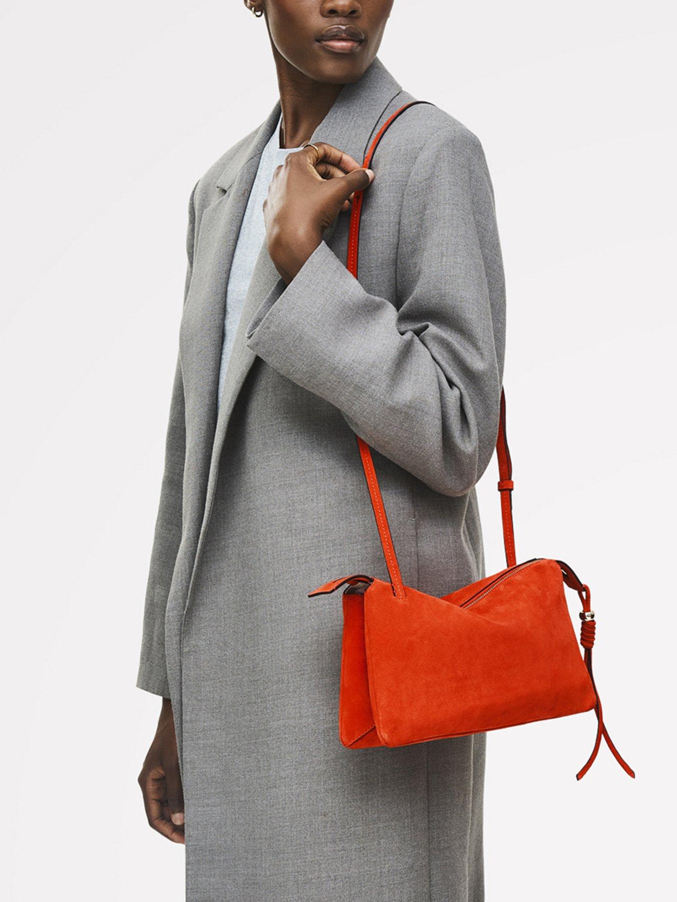Radley The Romilly Suede Medium Ziptop Crossbody Bag - Orange