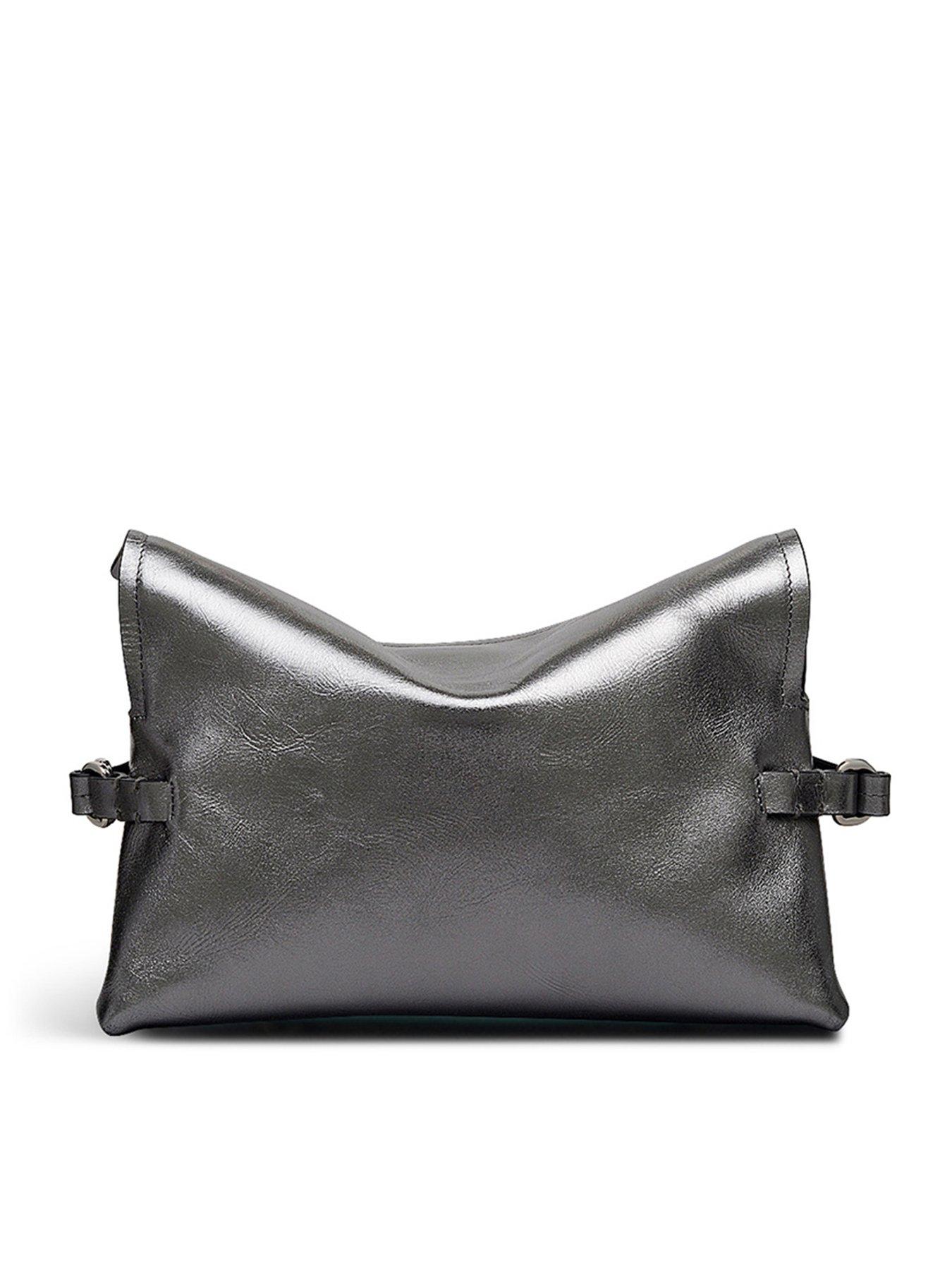 Image 3 of 7 of Radley Fleet Street Metallic Medium Flapover Clutch
