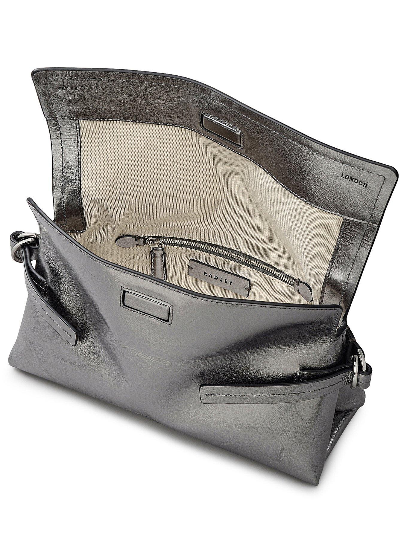 Image 4 of 7 of Radley Fleet Street Metallic Medium Flapover Clutch