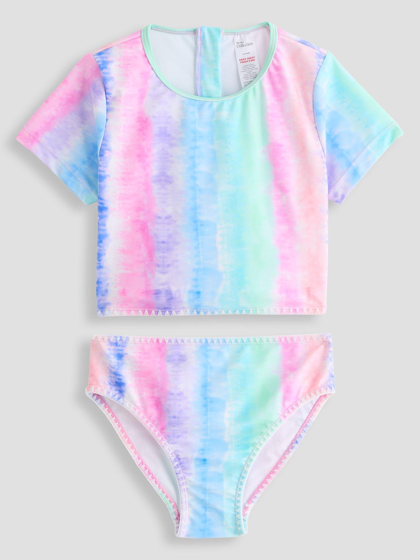 The Very Collection Girls Bright Print Swim Set - Multi