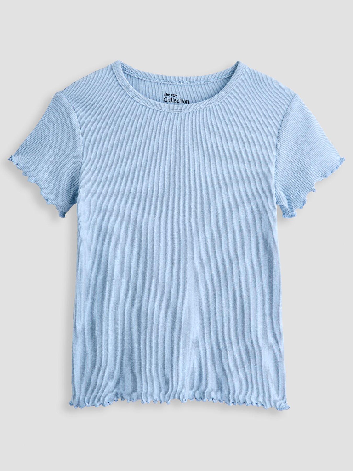Image 2 of 4 of The Very Collection Girls 3-Pack Rib Short Sleeve Top - Multi