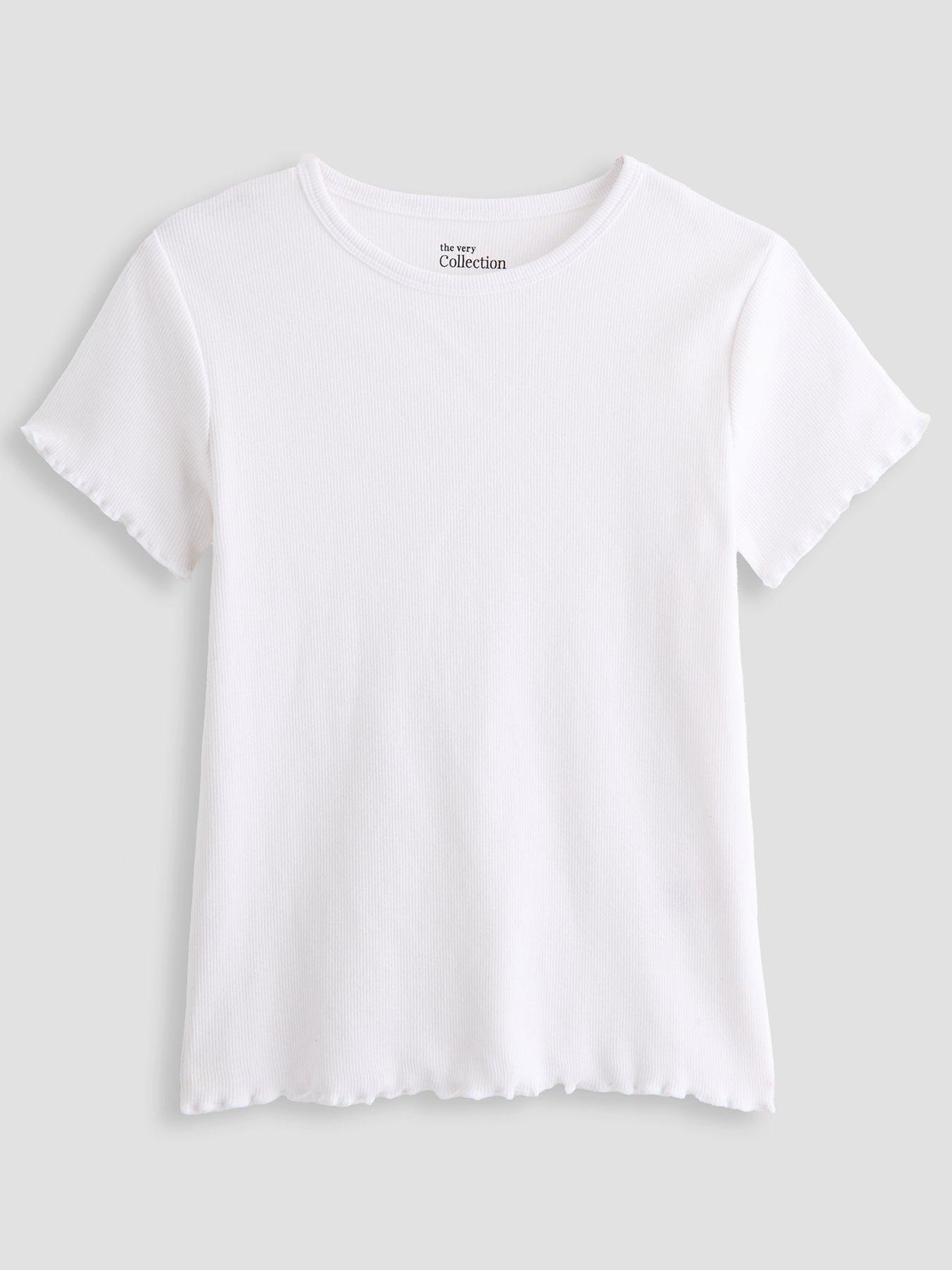Image 3 of 4 of The Very Collection Girls 3-Pack Rib Short Sleeve Top - Multi