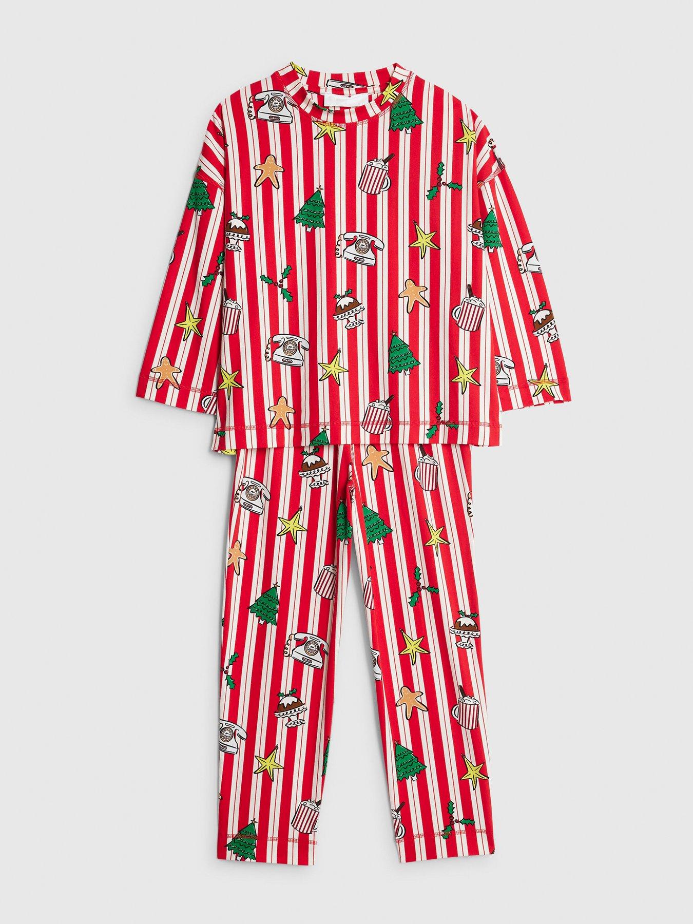 River Island Mini Girls Nephthys Family Christmas Pyjamas Red Very