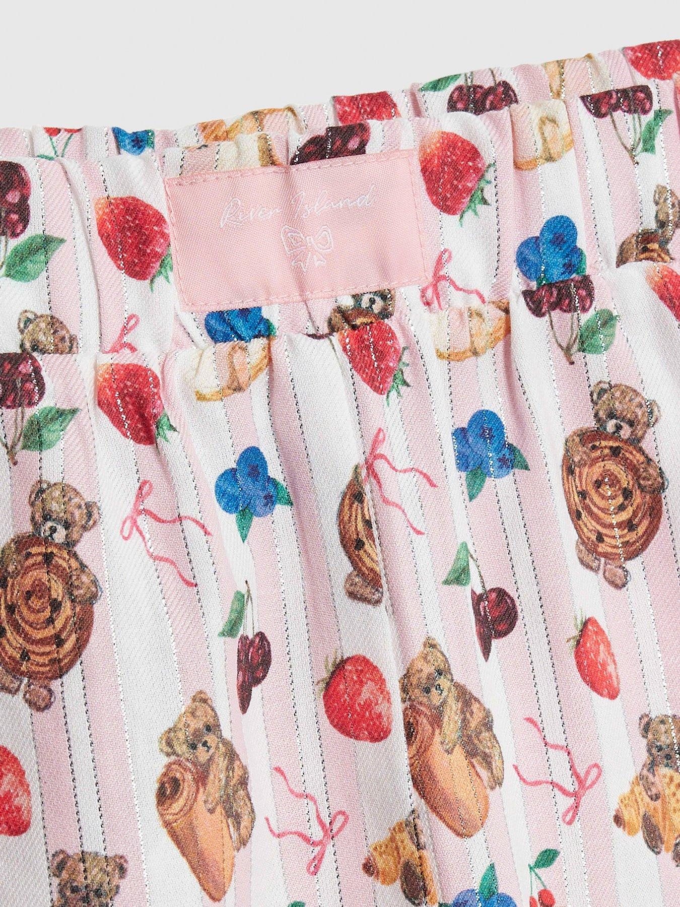 Image 5 of 5 of River Island Mini Mini Girls Pastry Bear Pyjama Set - Cream