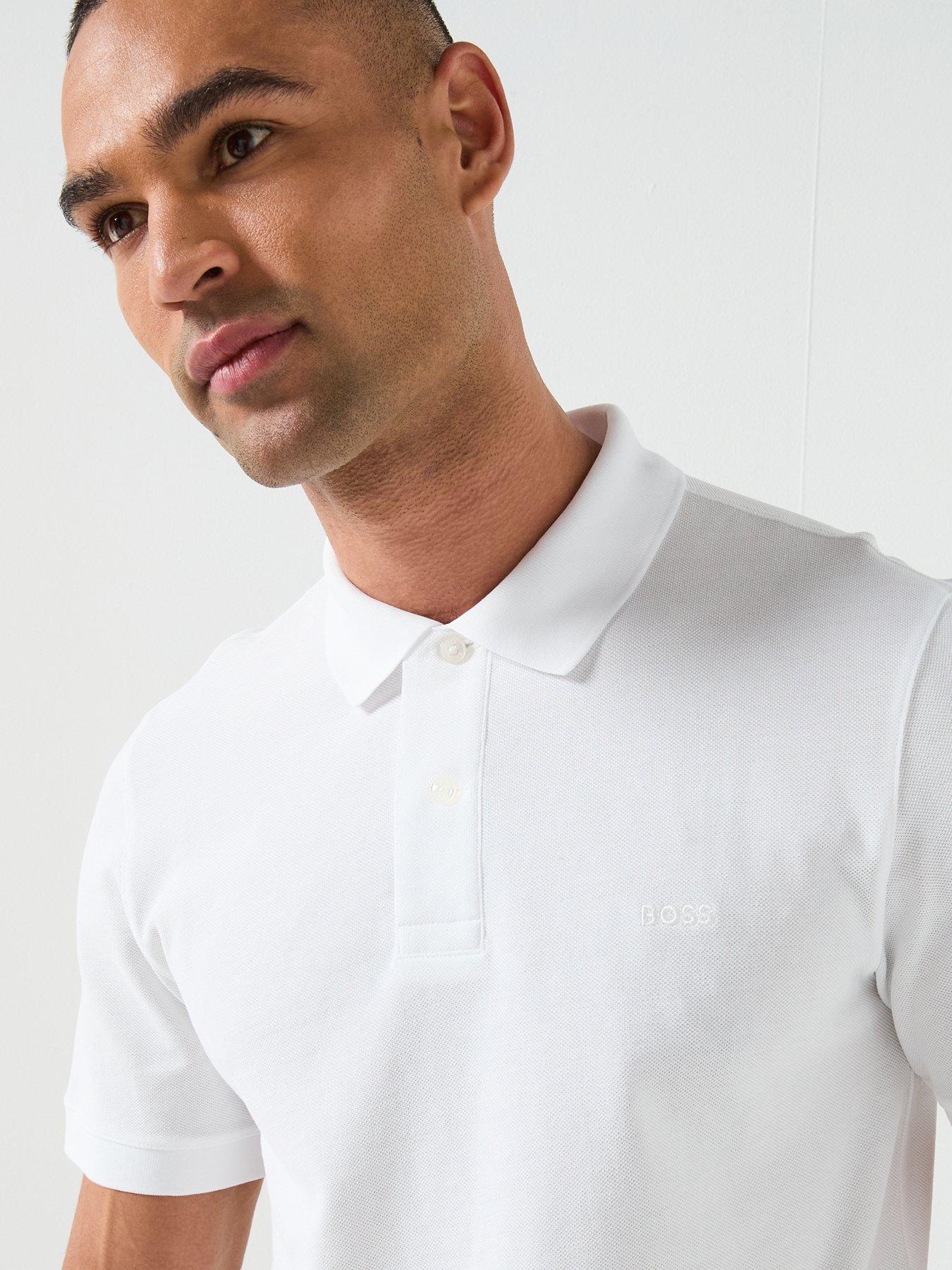 Image 4 of 4 of BOSS Pallas Short Sleeve Polo - White