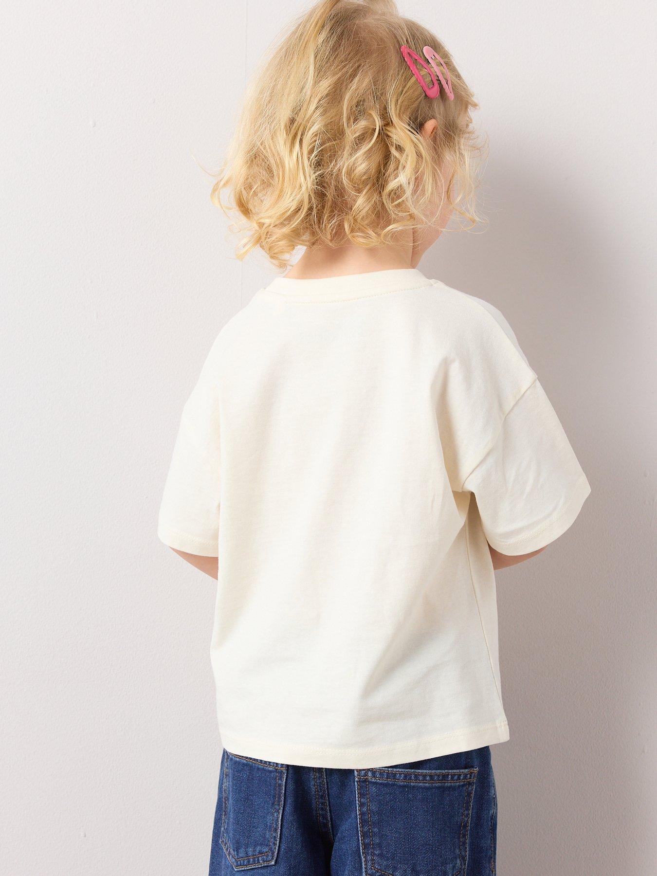 Image 2 of 7 of The Very Collection Girls Mummy Is My Bestie Slogan T-Shirt - Cream