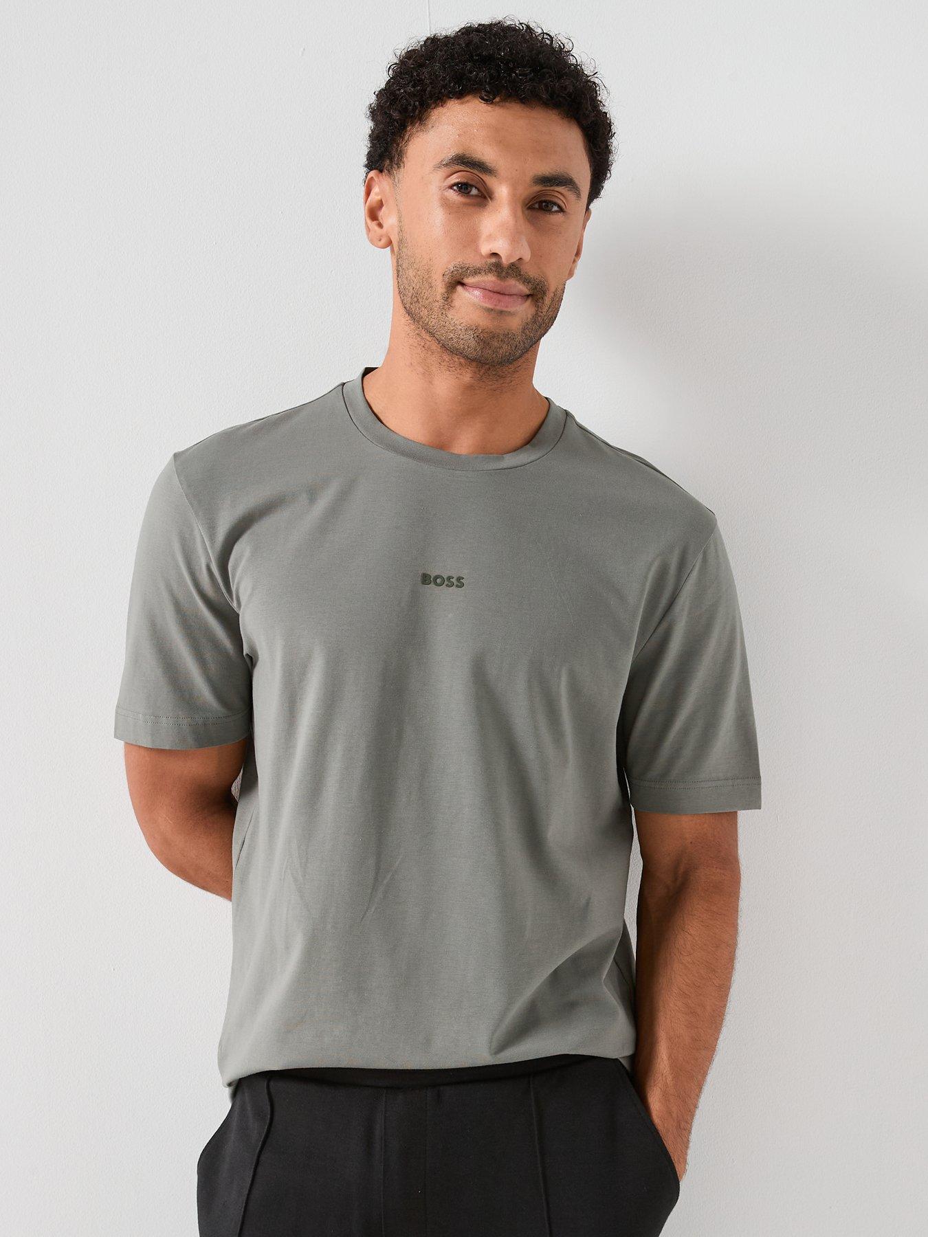BOSS TChup Stretch Cotton Short Sleeve T-Shirt - Grey | Very