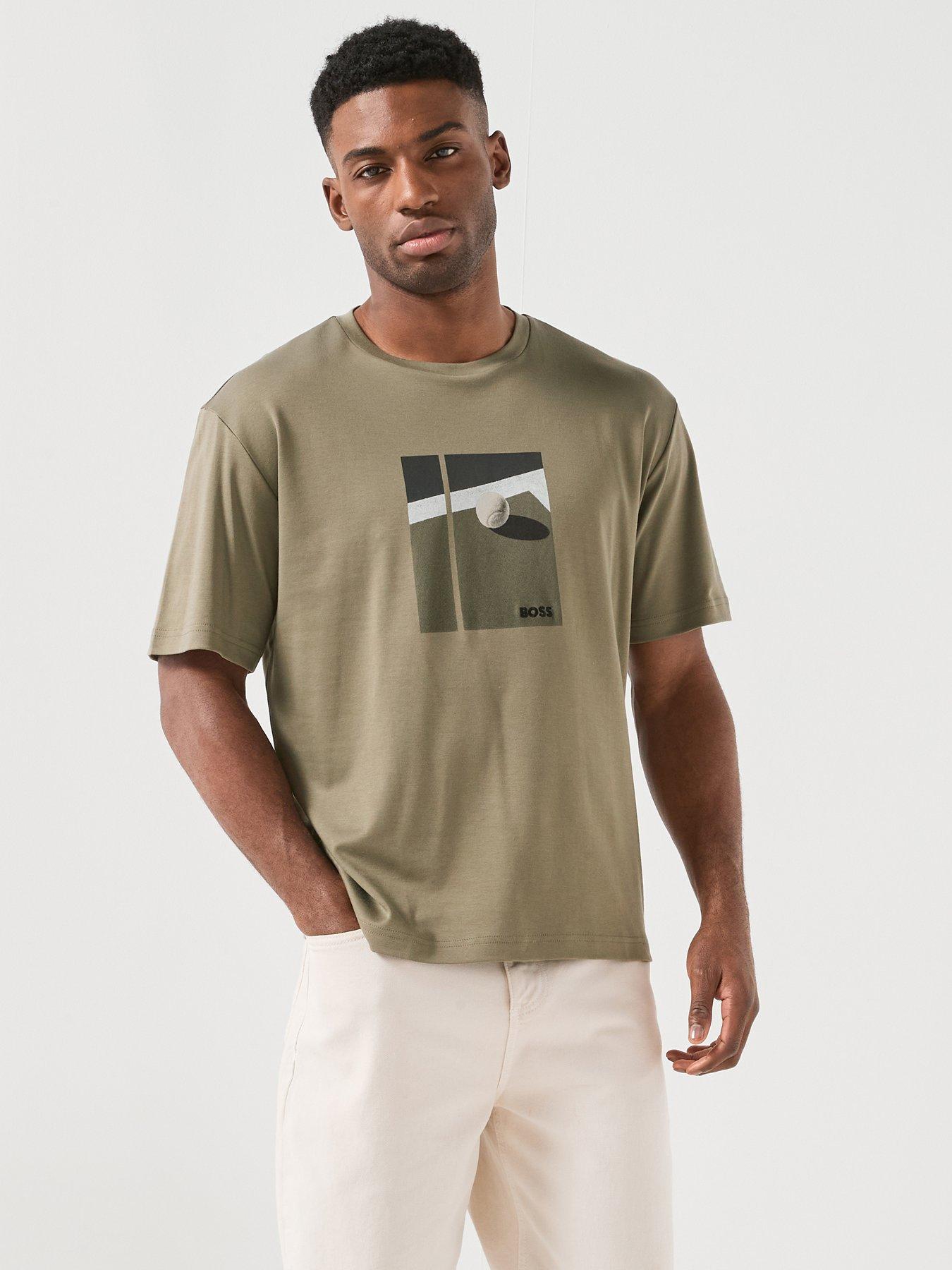 BOSS Boss Ts_join Relaxed Fit Graphic T-shirt - Dark Beige