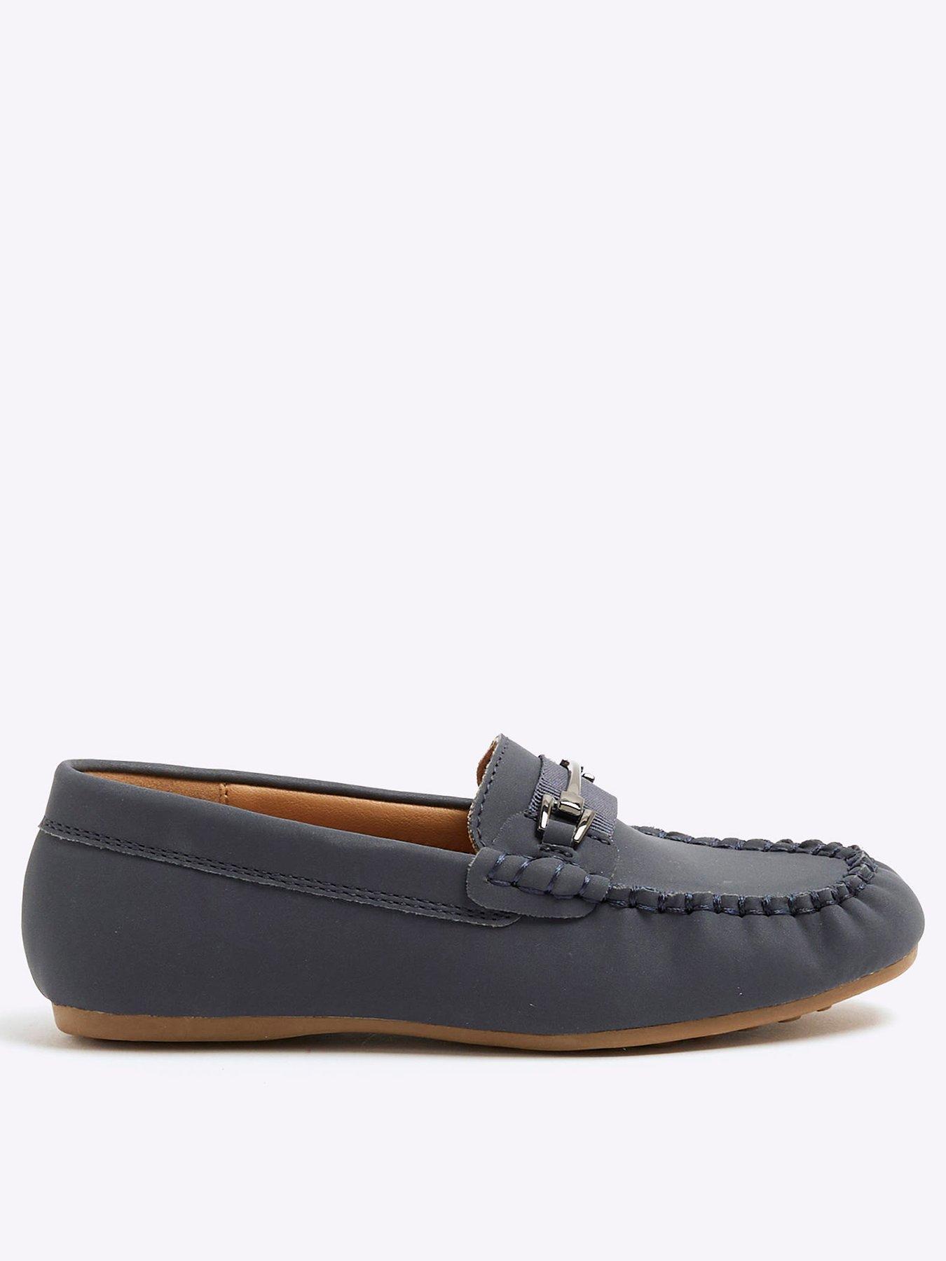 River Island Older Boys Loafers - Navy