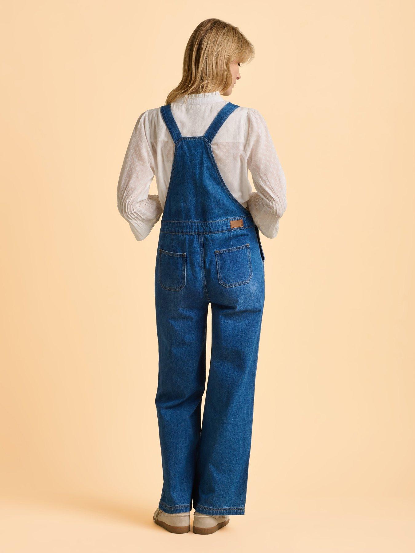 Image 3 of 6 of Brakeburn Leia Denim Dungarees - Navy