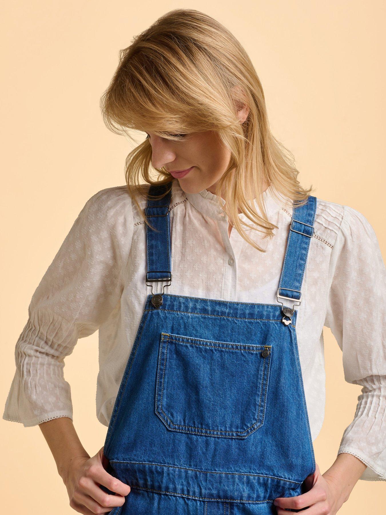 Image 5 of 6 of Brakeburn Leia Denim Dungarees - Navy