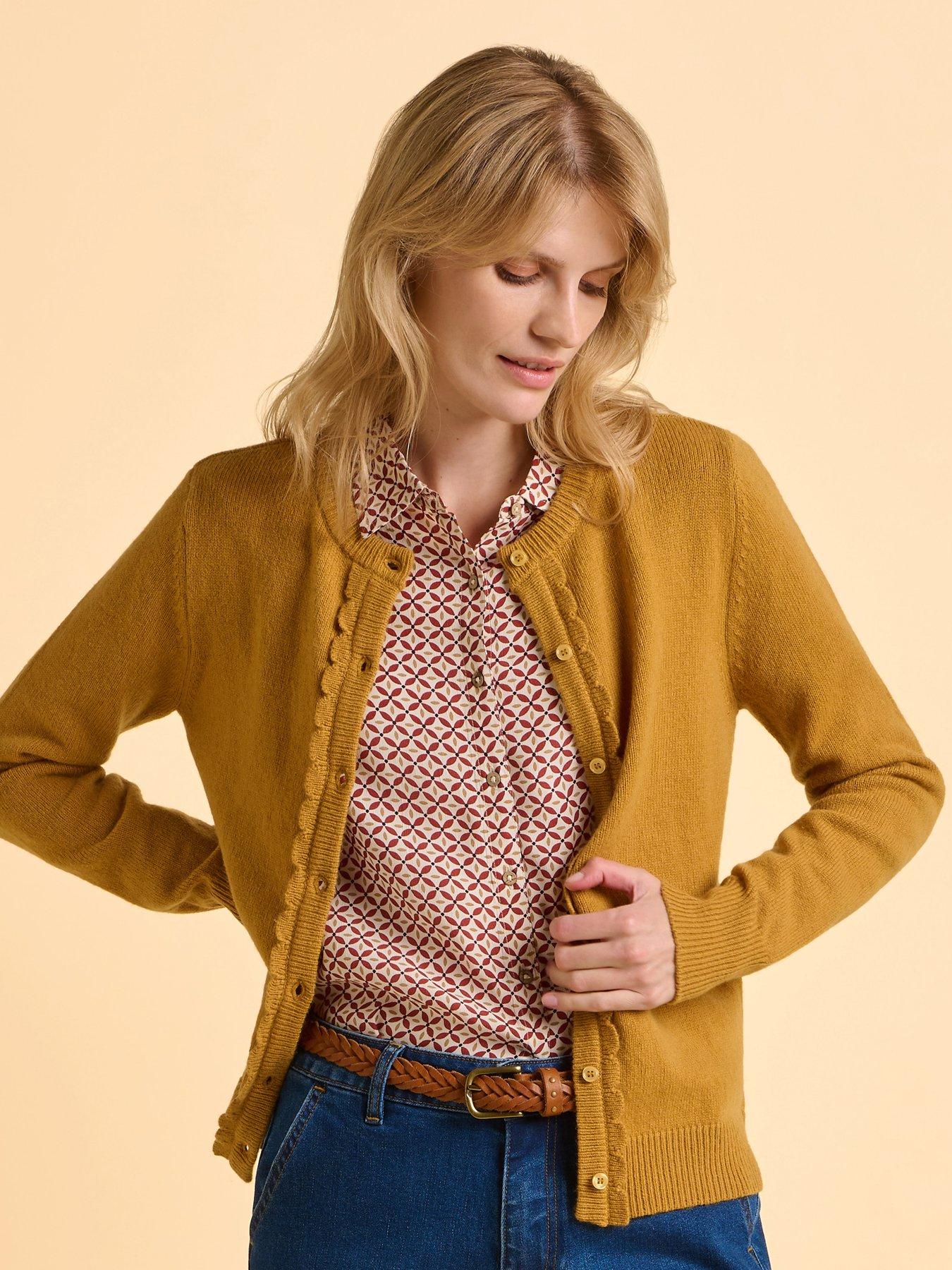 undefined Crescent Cardigan - Yellow
