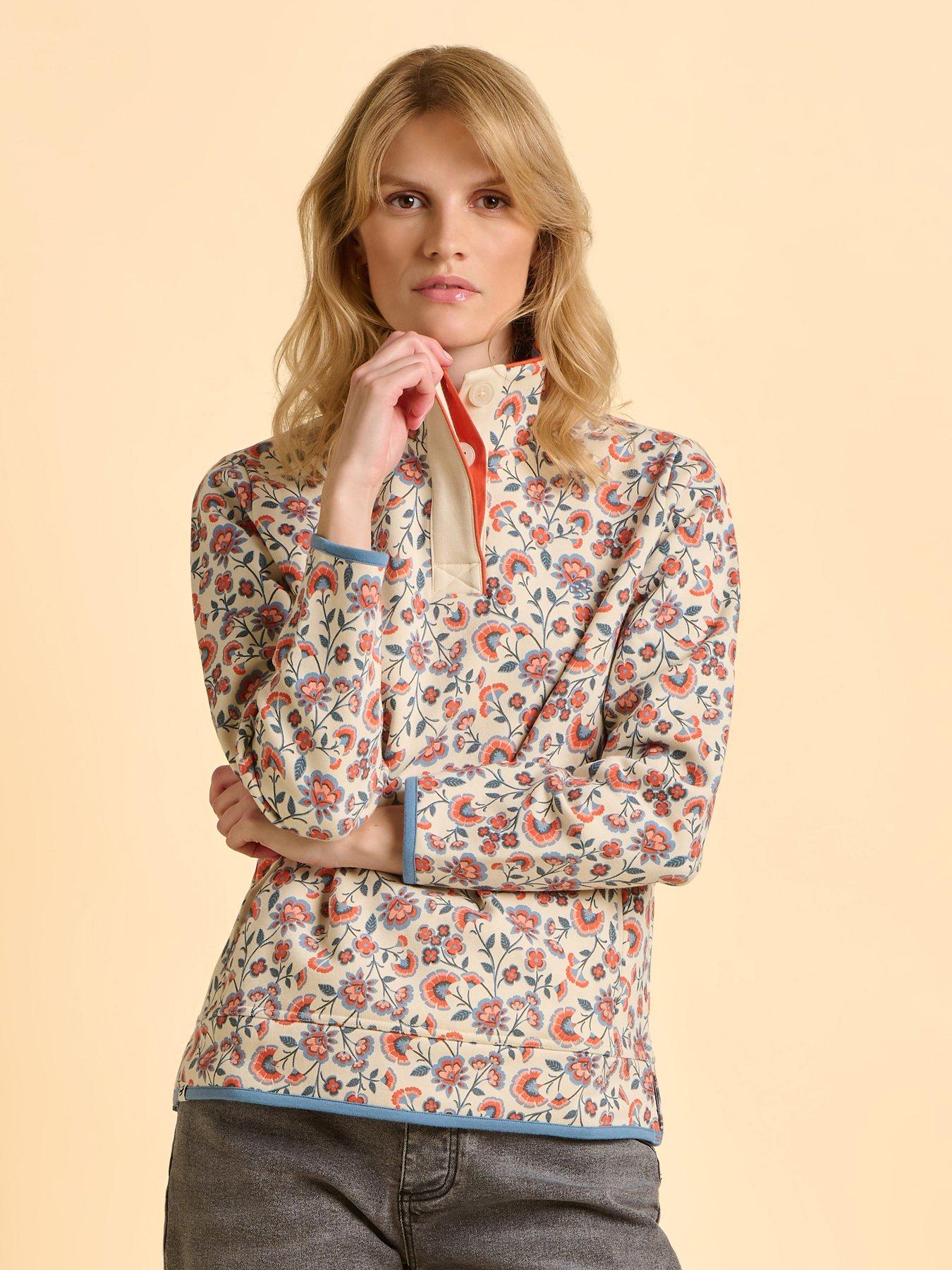 Brakeburn Colehill Quarter Zip Sweatshirt - Beige