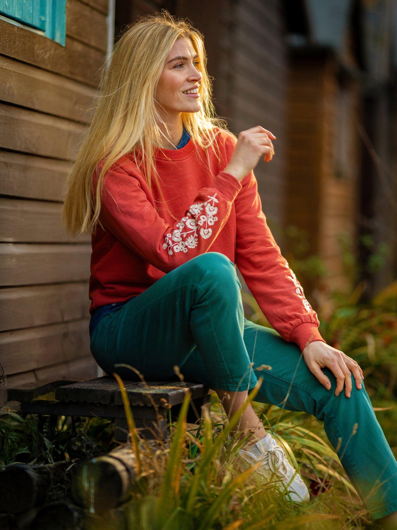 Brakeburn Ferndown Crew Neck Sweatshirt - Red