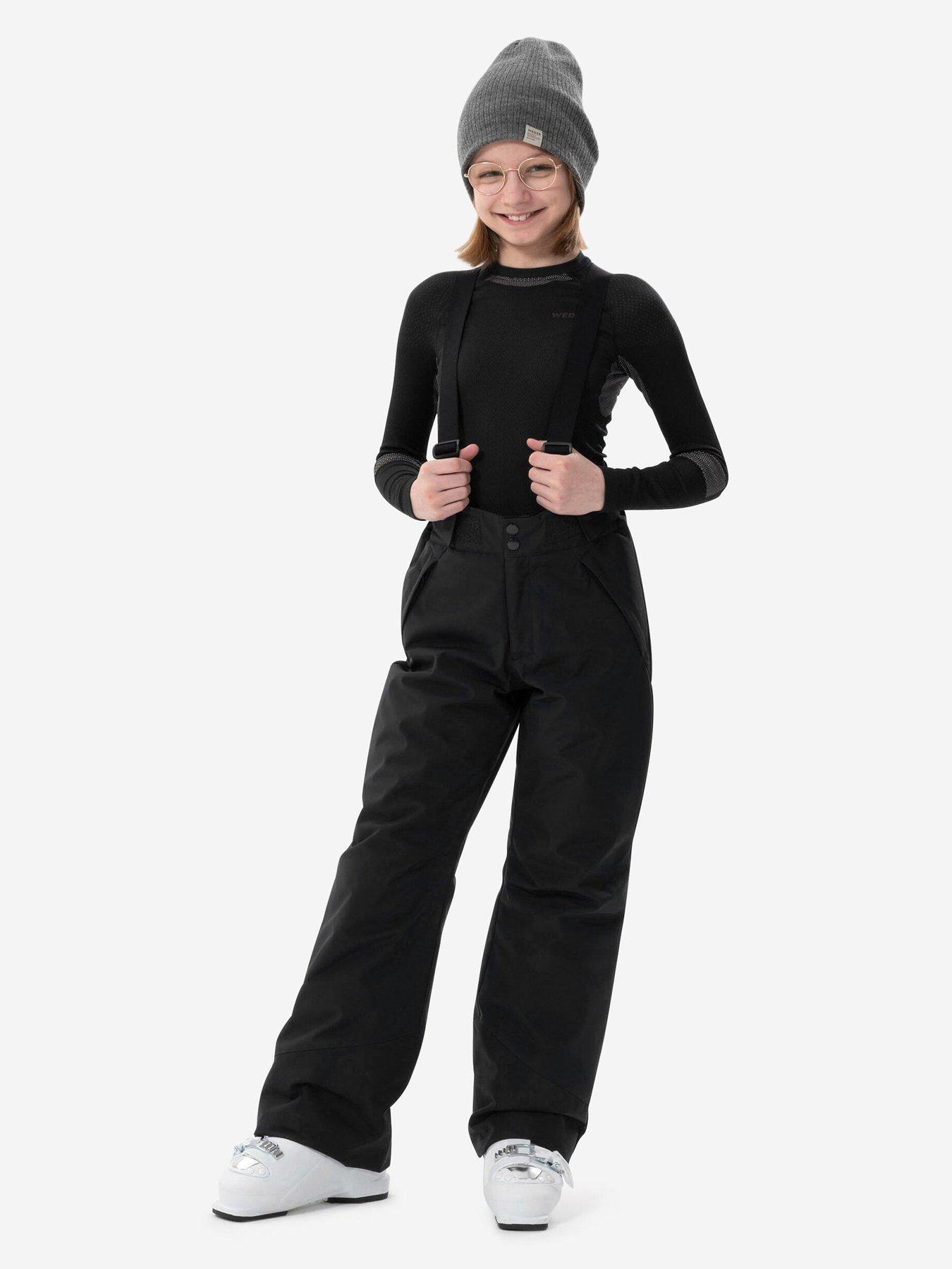 Decathlon Kids' Warm And Waterproof Ski Trousers 500 - Black