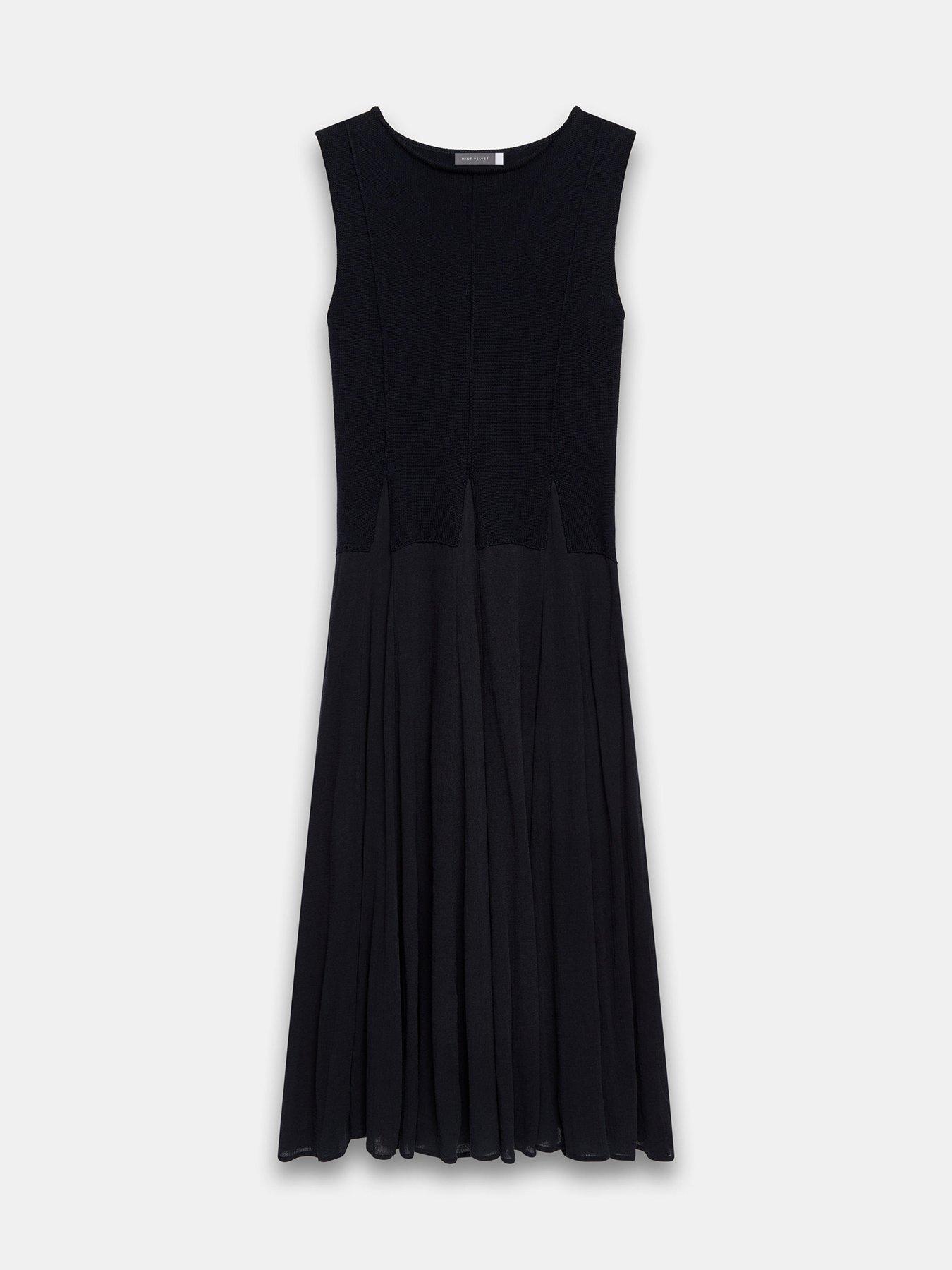 Image 5 of 6 of Mint Velvet Navy Cotton Maxi Dress - Black