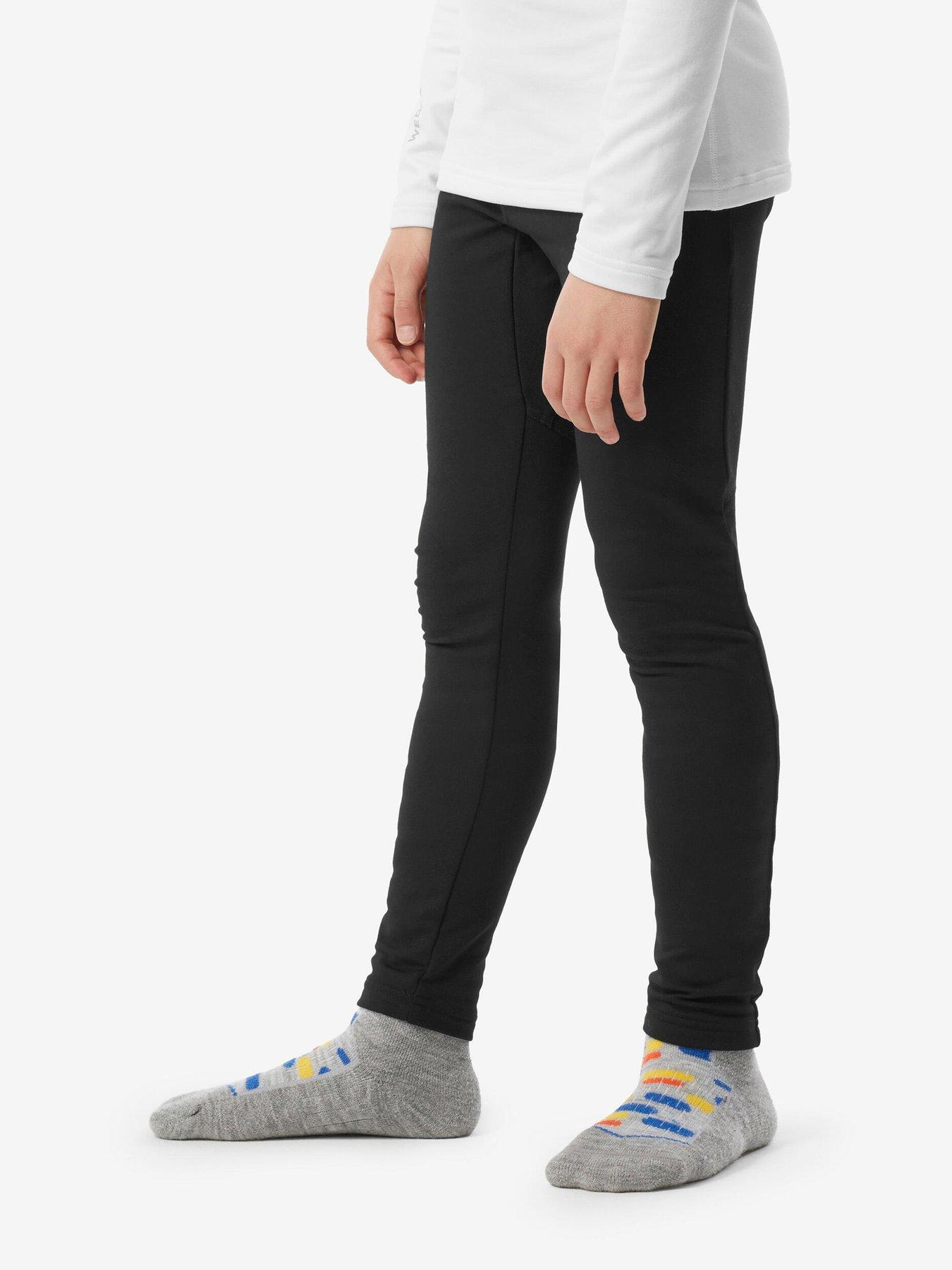 Decathlon Kids Baselayer Bottom Ski 500 - Black