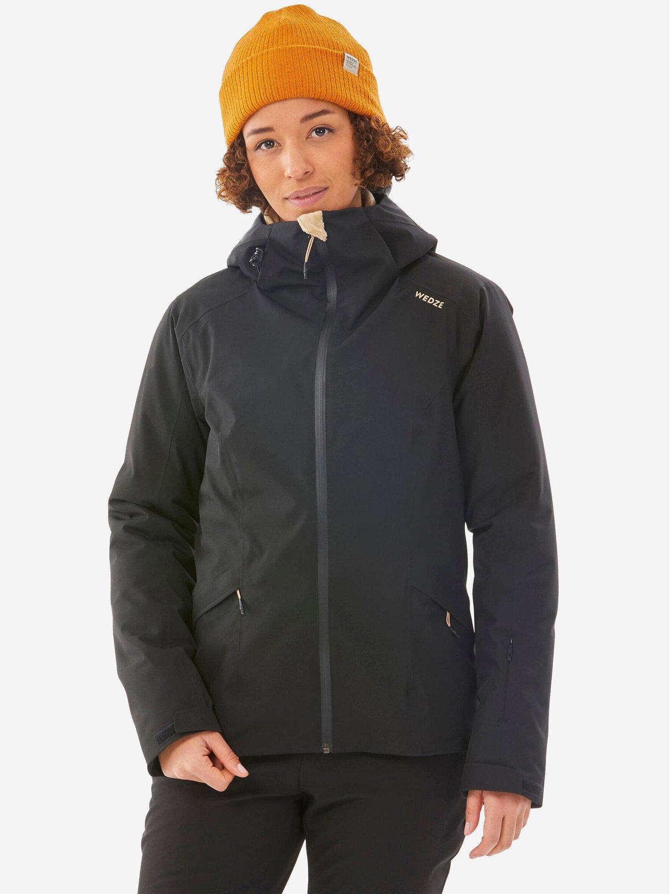 Decathlon Womens Warm Ski Jacket 500, Black, Size L, Women