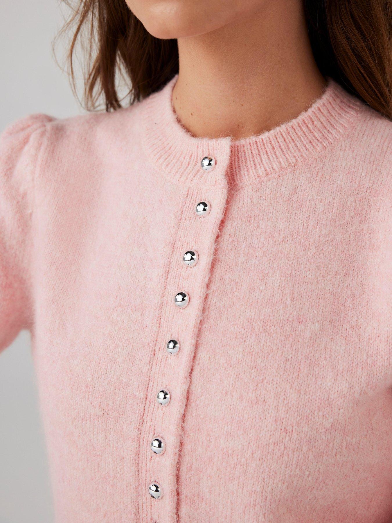 Image 3 of 6 of Mint Velvet Multi Button Cardigan - Pink