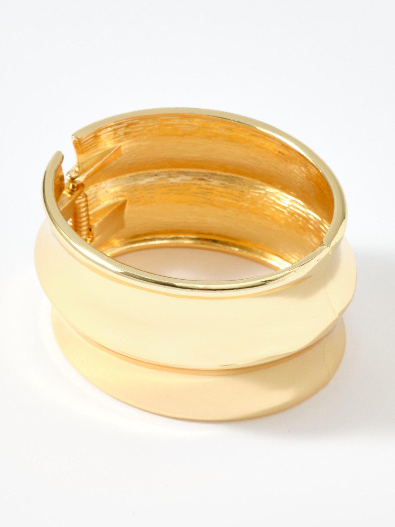 Mint Velvet Tone Ridge Cuff - Gold