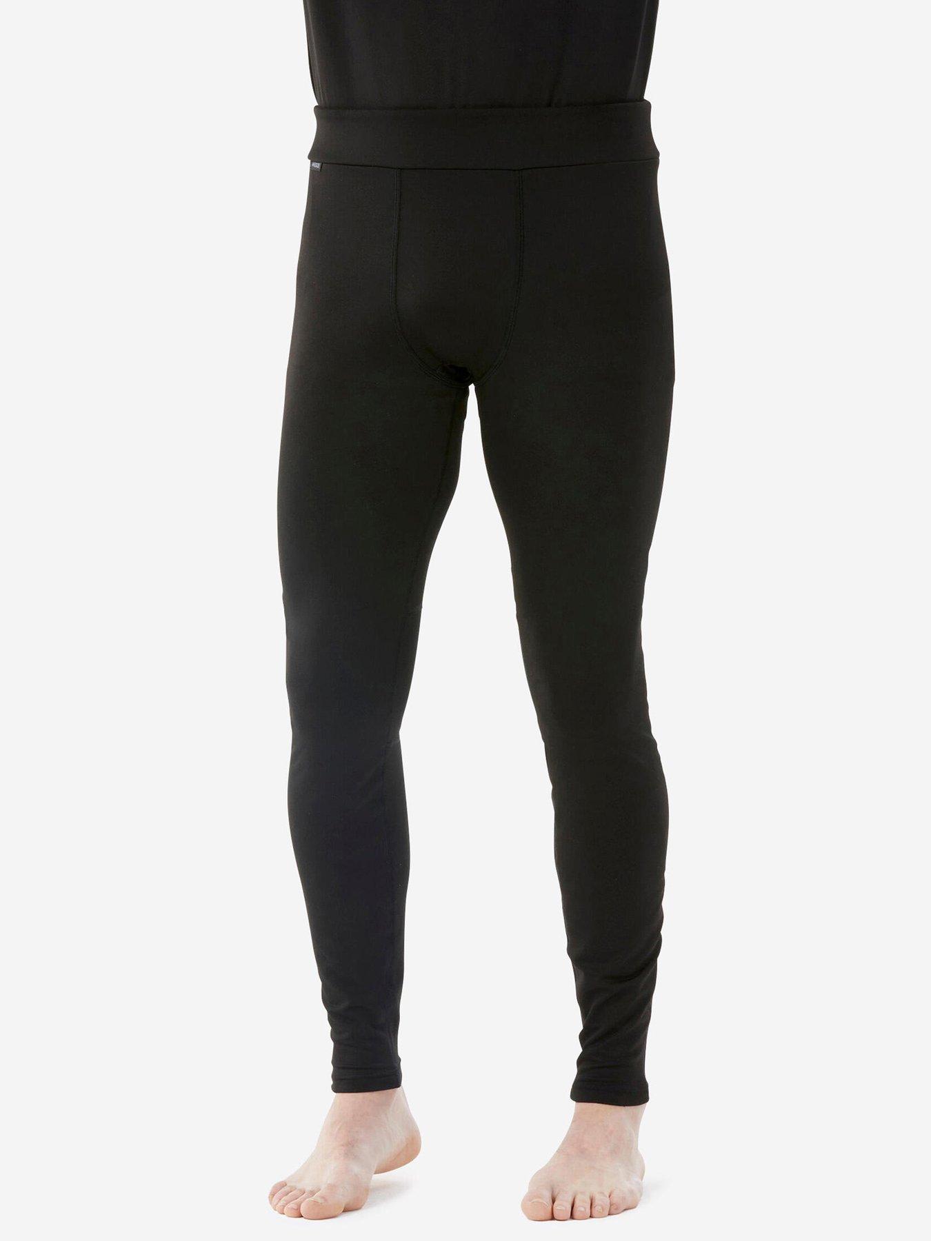 Decathlon Mens Ski Base Layer Bottoms 500 - Black