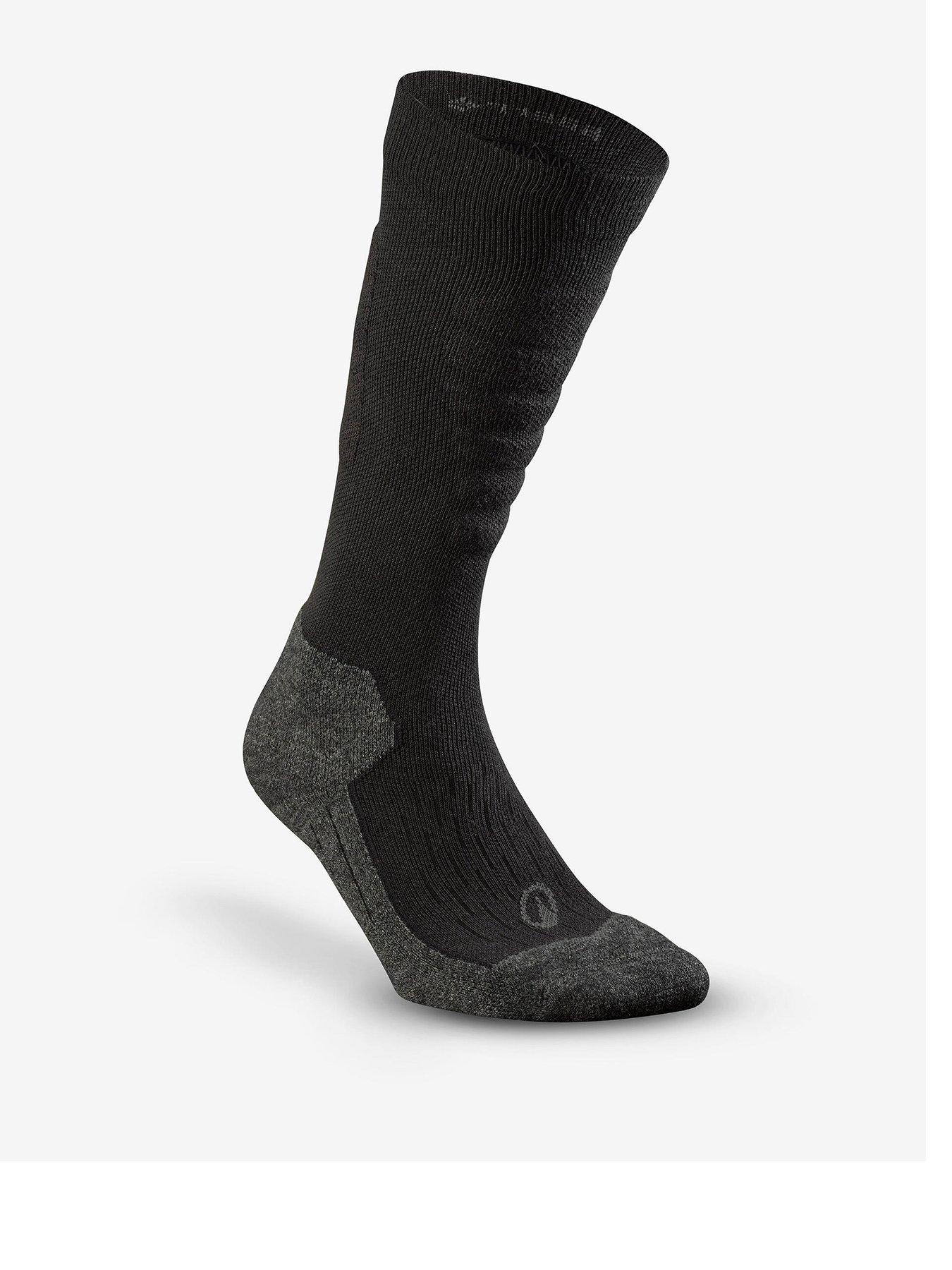 Decathlon Unisex Ski Socks - 100 - Black