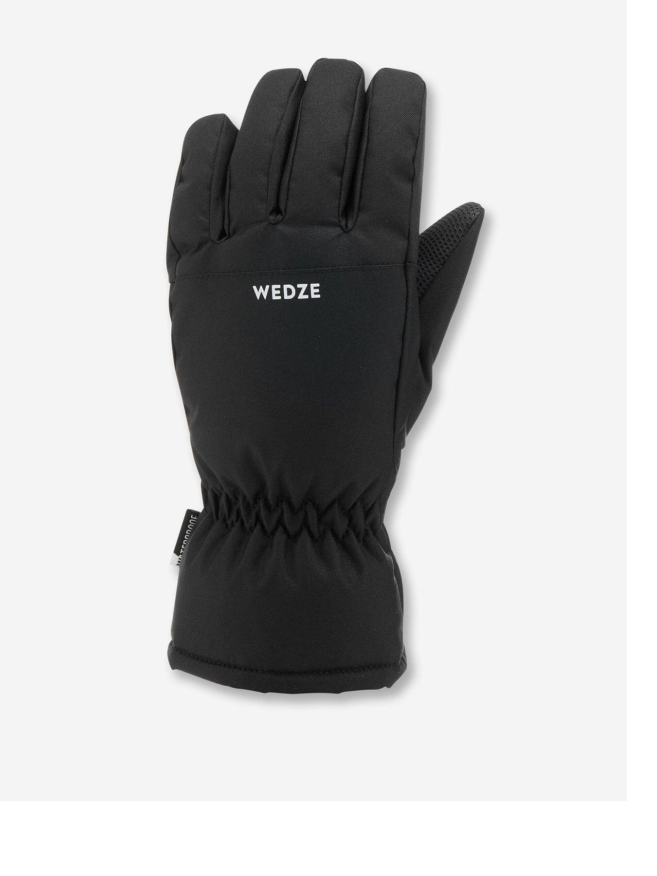 Decathlon Kids' Warm And Waterproof Ski Gloves - 100 Black