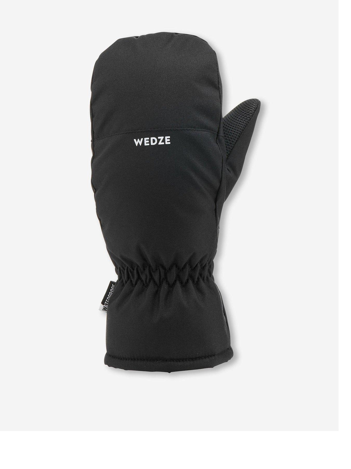 Decathlon Kids' Warm And Waterproof Ski Mittens 100 - Black