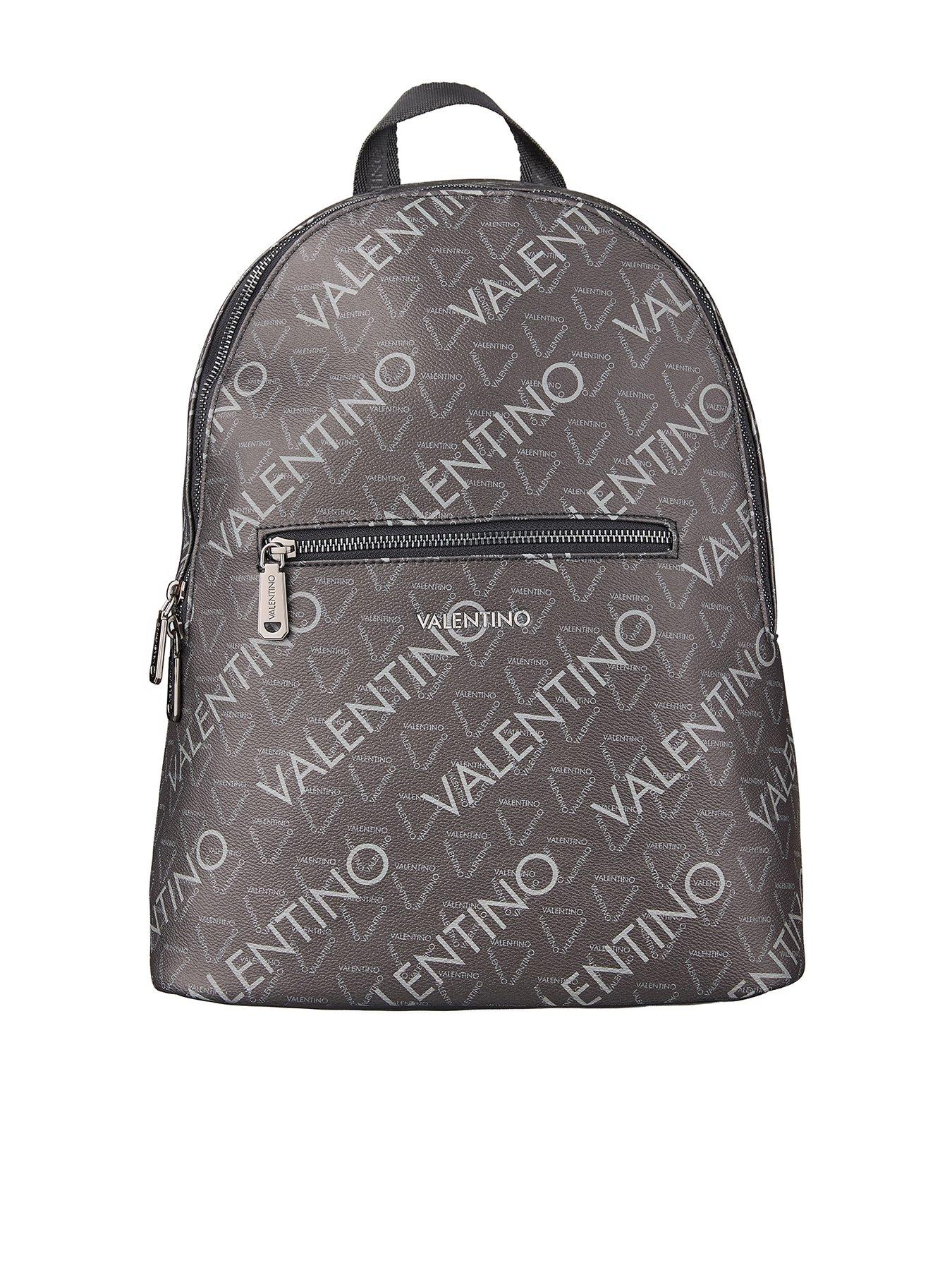Valentino Zefir Allover Logo Backpack - Black