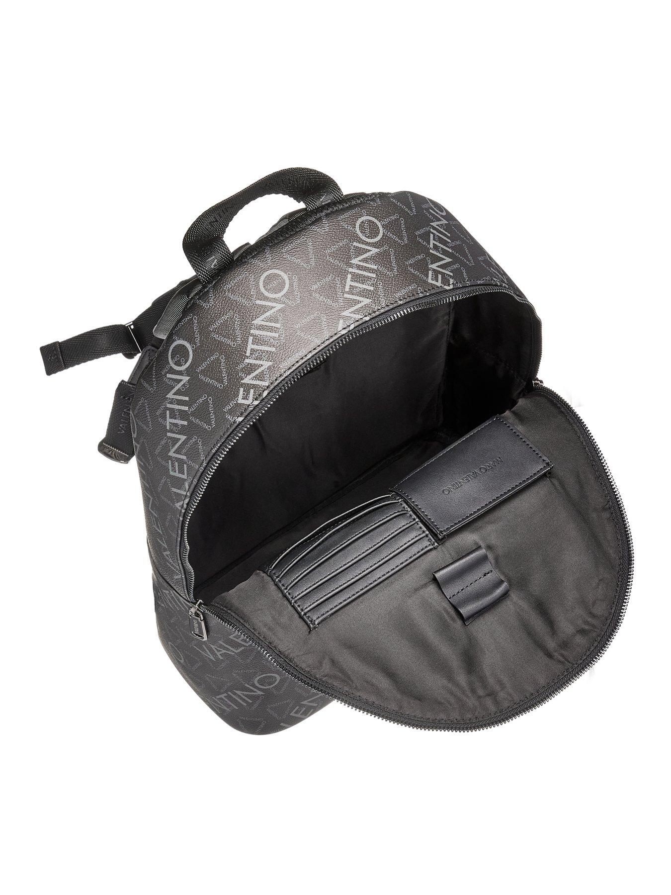 Image 4 of 4 of Valentino Zefir Allover Logo Backpack - Black