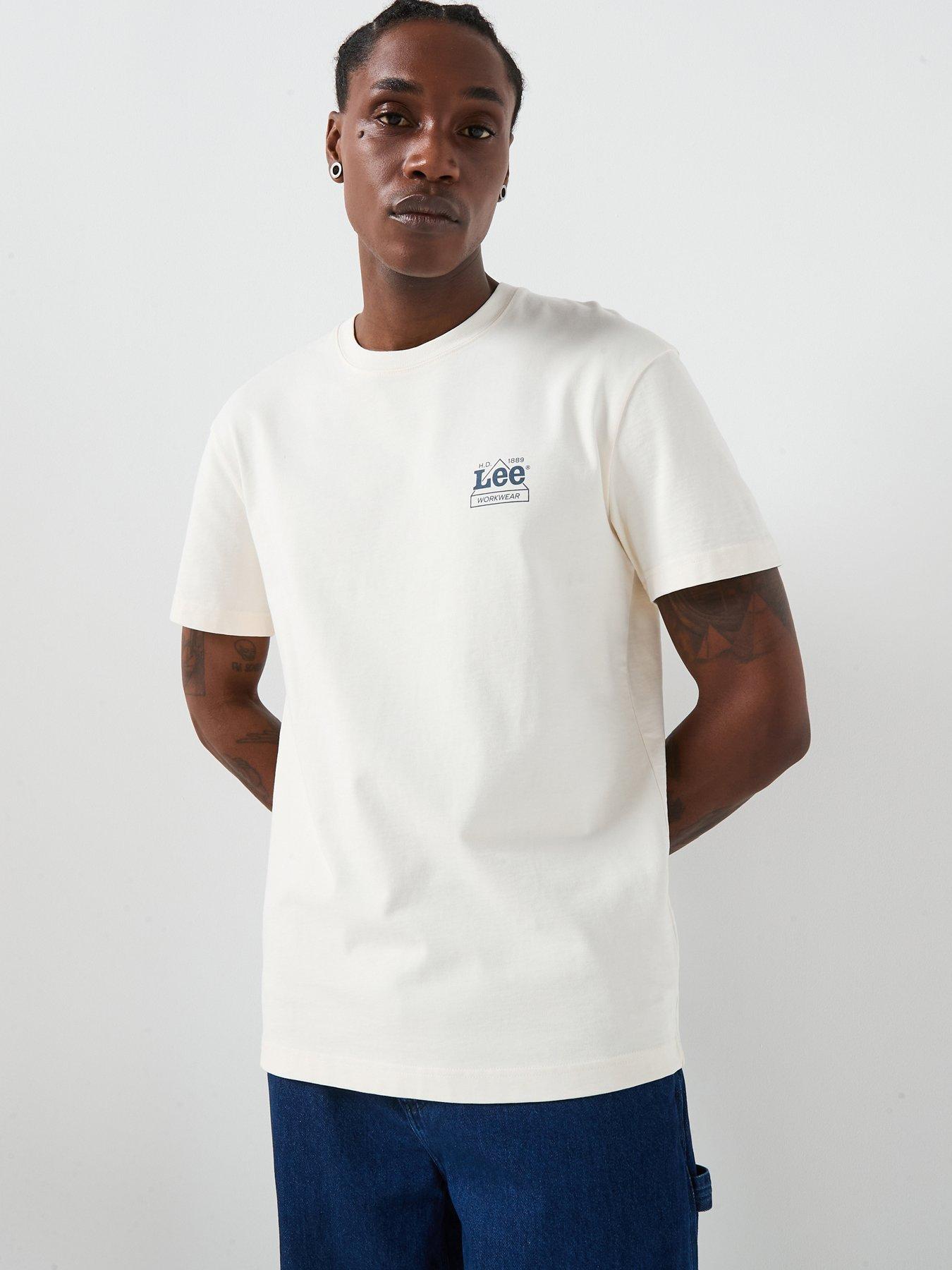 Lee: Relaxed Graphic Print T-Shirt - Off White