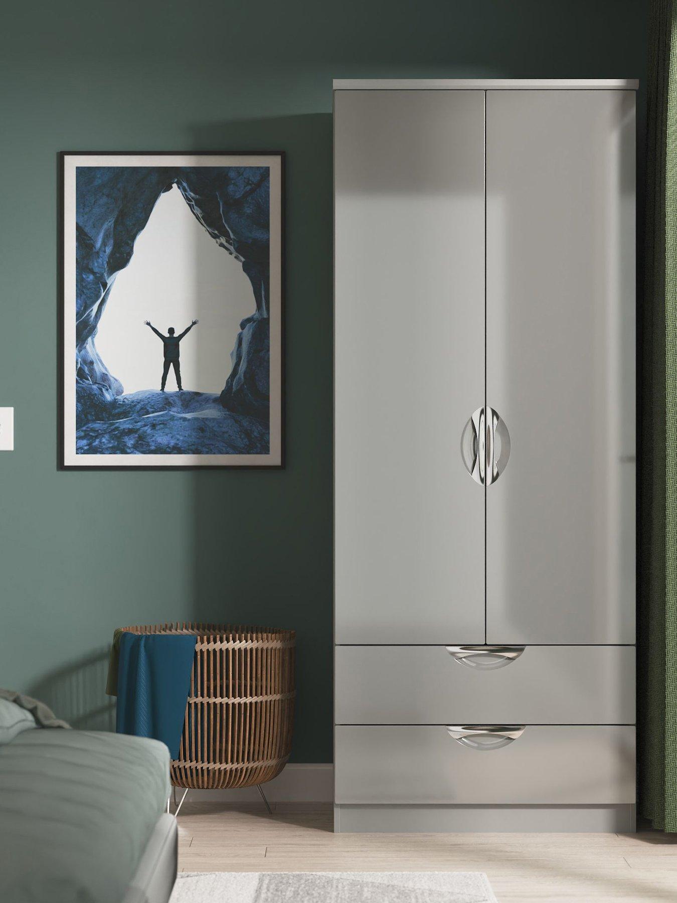 SWIFT Alva Double Ready Assembled Wardrobe With 2 Drawers