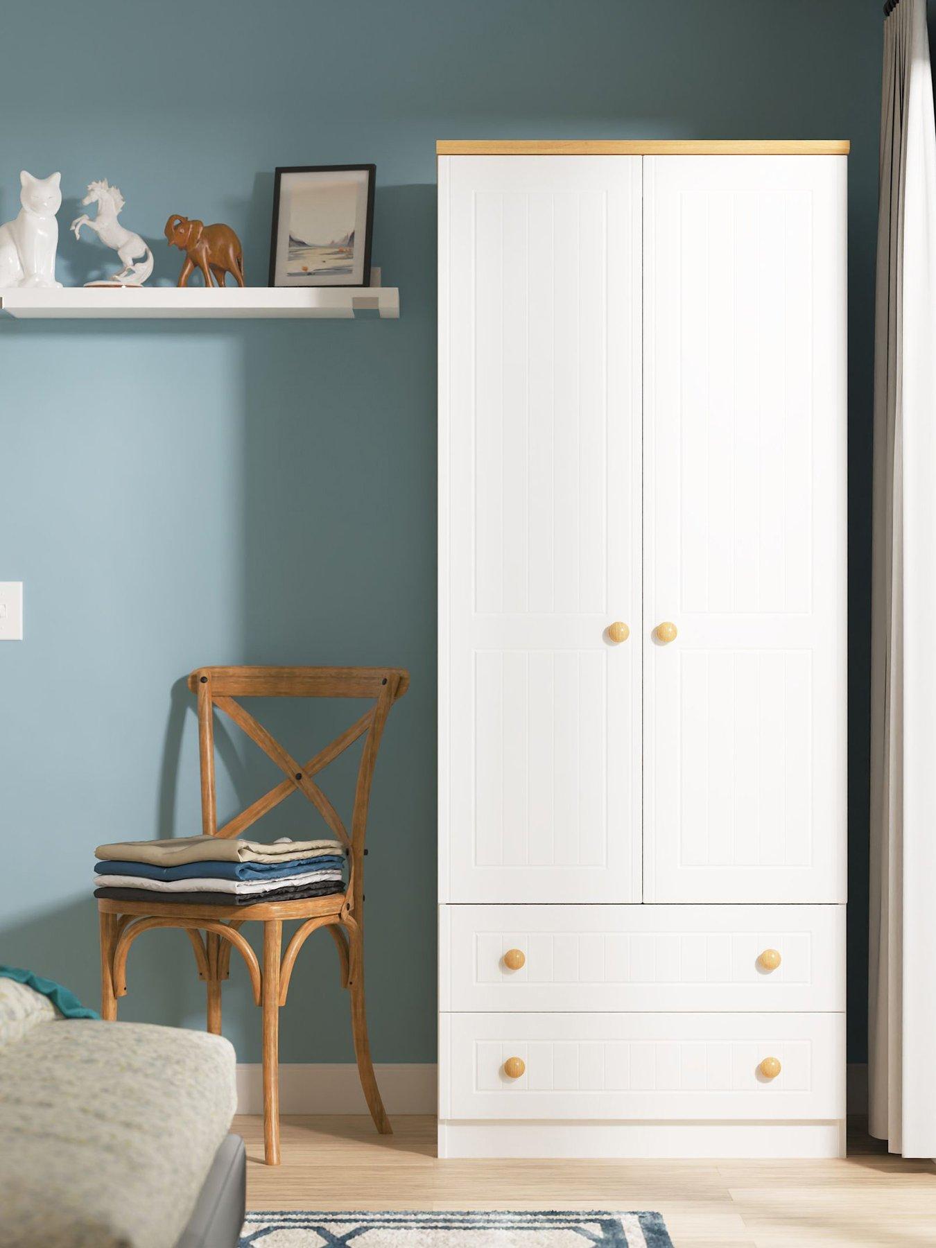 SWIFT Harrogate Ready Assembled Double Wardrobe With 2 Drawers